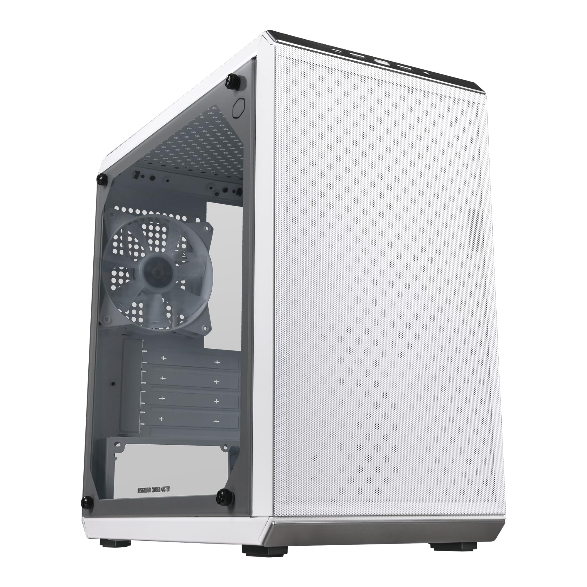 Cooler Master Q300L V2 White Micro Atx Tower, Magnetic Patterned Dust Filter, Usb 3.2 Gen 2X2 (20Gb), Tempered Glass, Cpu Cooler