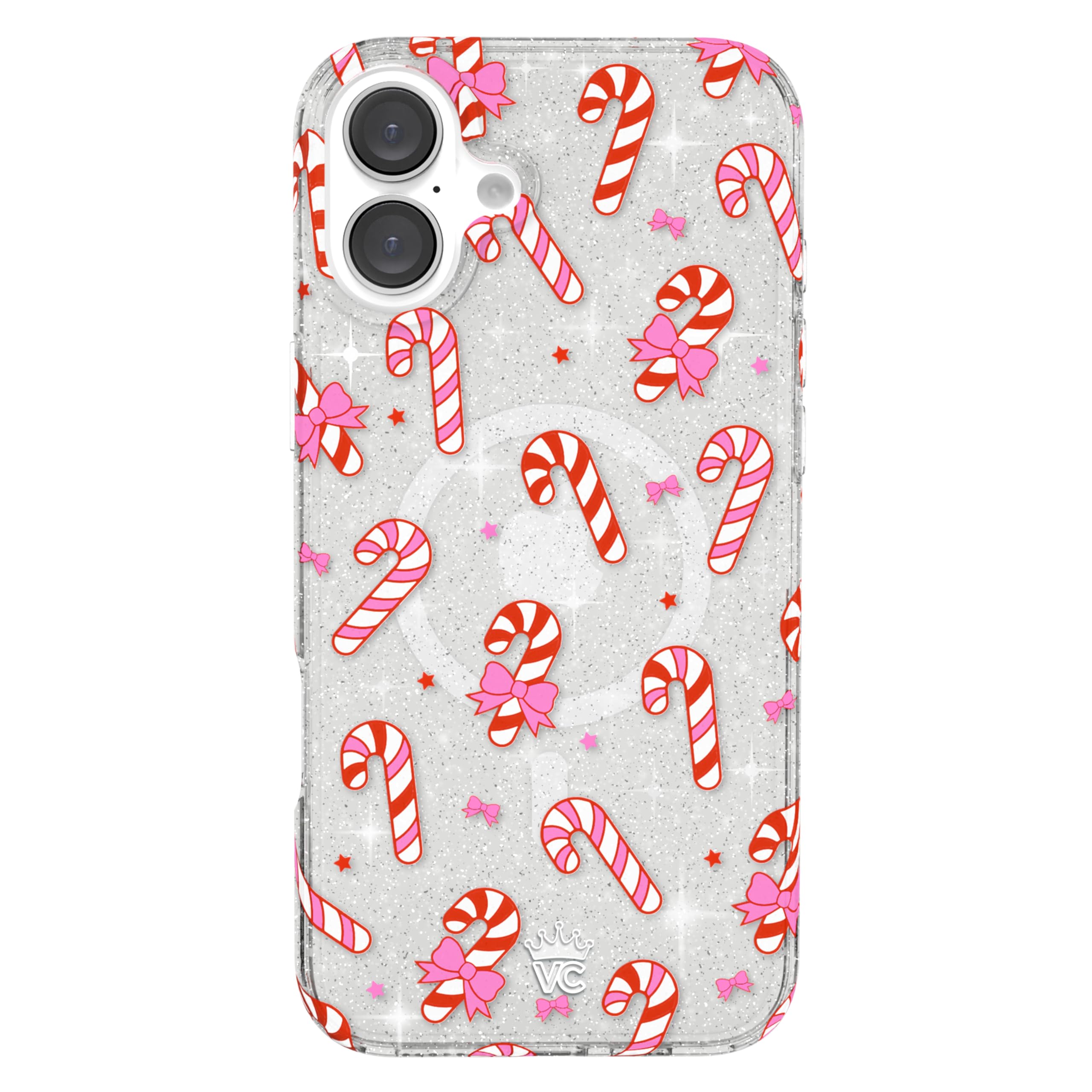 Velvet Caviar Christmas Phone Case For Iphone 16 Plus   Compatible With Magsafe [8Ft Drop Tested]   Holiday Peppermint Glitter W