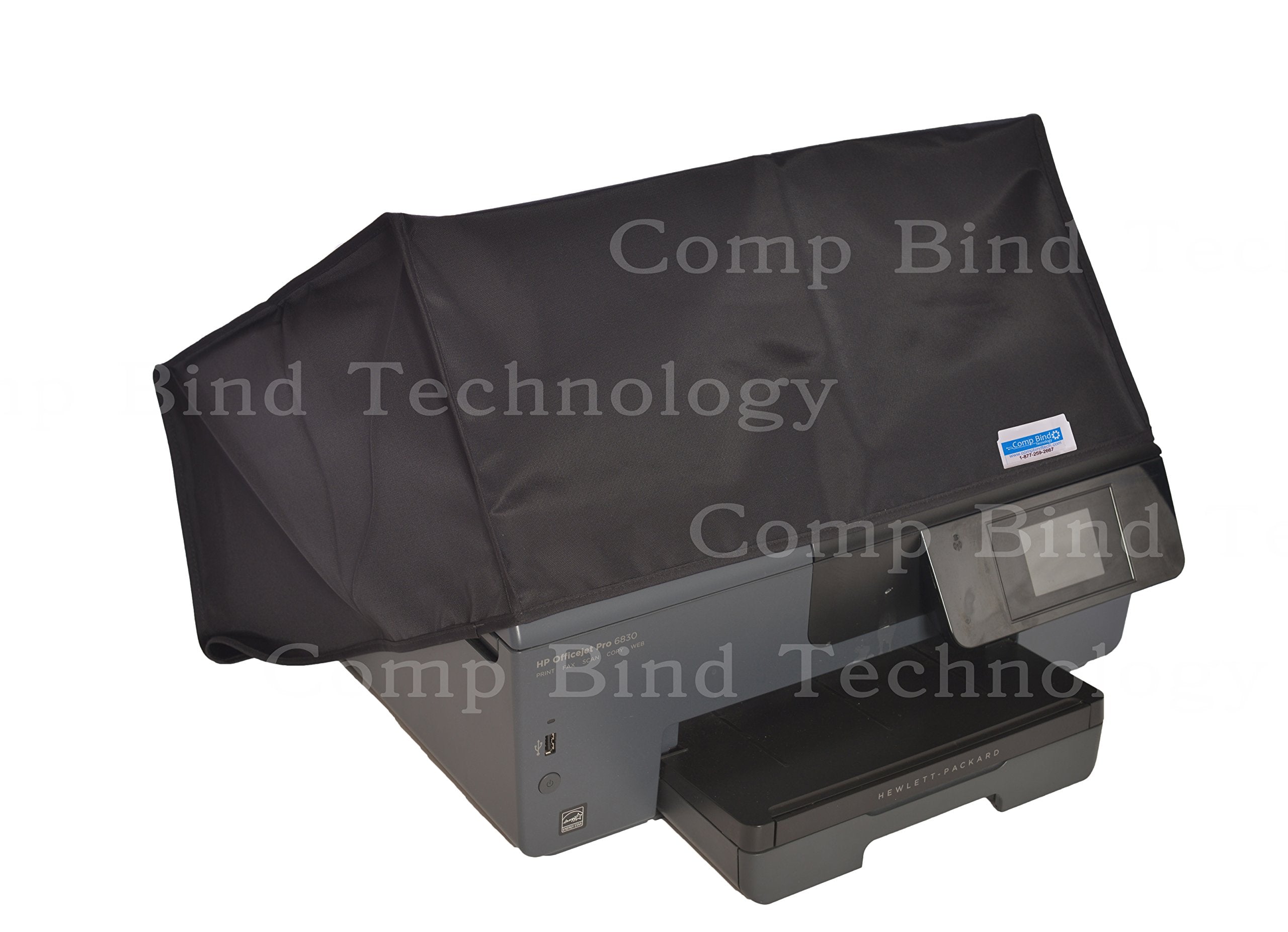 Comp Bind Technology Dust Cover Compatible With Hp Officejet 4630 Wireless Printer, Black Nylon Anti Static Cover Dimensions 17.