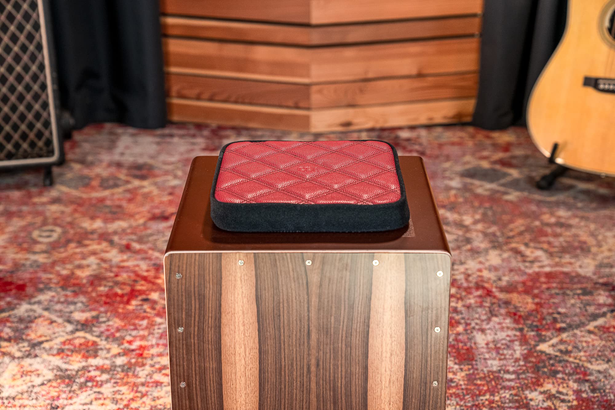 Meinl Percussion Deluxe Cajon Seat Size With Thick Padding, No Adhesive Required (Dcs R)