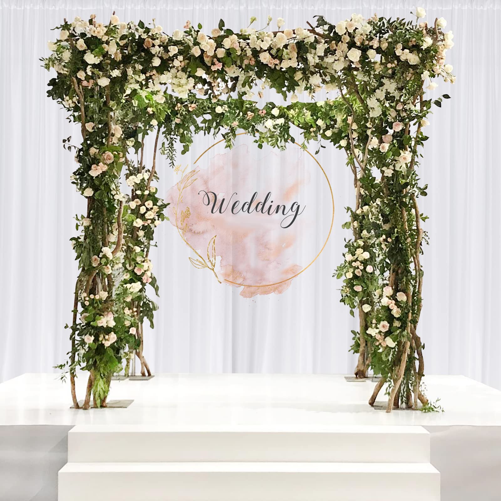 White Backdrop Curtain For Wedding Decor Holiday Party   White Wedding Backdrop Polyester Photography Backdrop Drapes Baby Showe