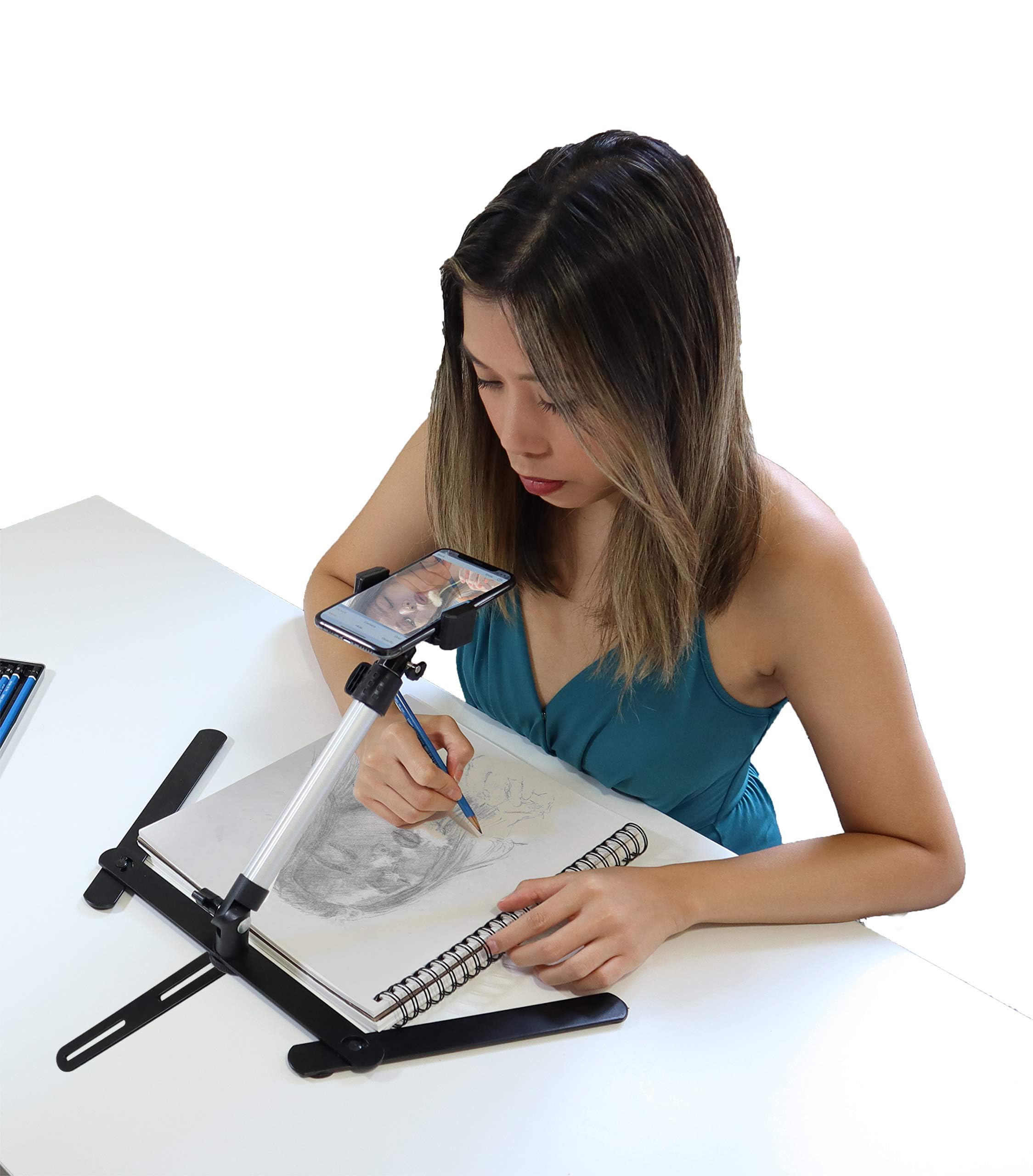 Overhead Tripod For Mini Projector   Phone Holder,Camera Stand,Webcam,Stronger Support With Clip For Cookie Decorating,Eaching O
