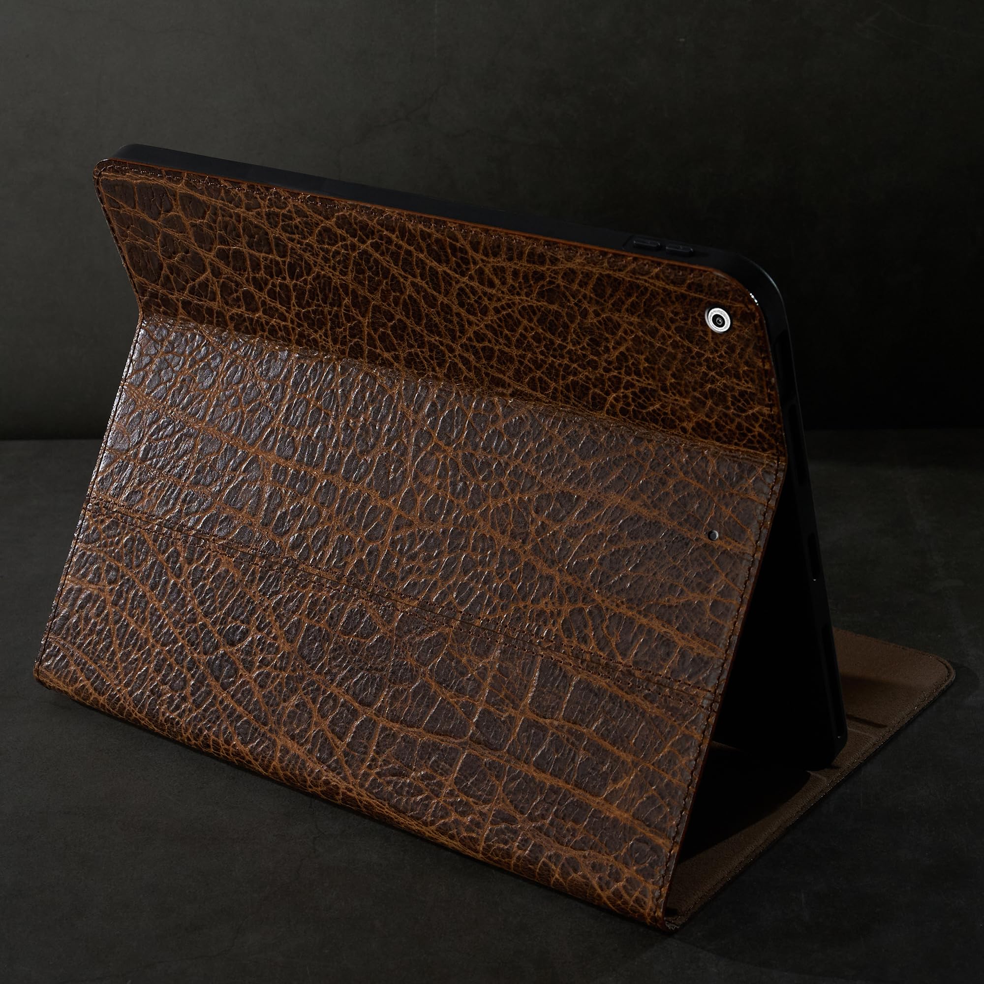 Gexmil Case For Ipad 9Th/8Th/7Th Generation(2021/2020/2019),10.2 Inch Genuine Leather Cover,Cowhide Folio Cover Auto Sleep/Wake,