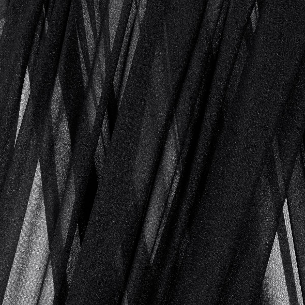 Mlmc Wedding Arch Draping Fabric 2 Panels 29'' X 20Ft Black Chiffon Drapery Sheer Backdrop Curtains For Ceremony Wedding Party C