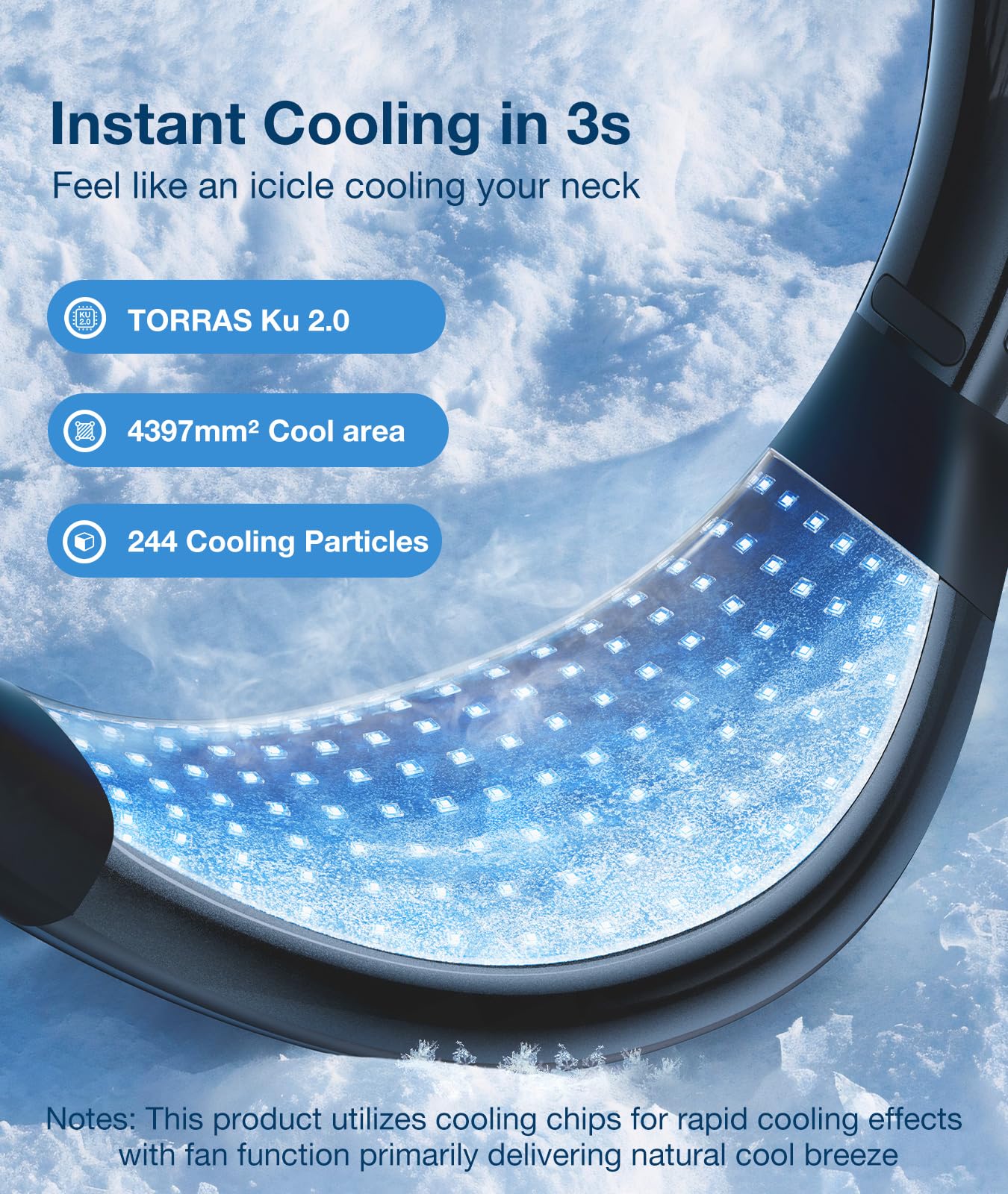 Torras [Coolify Air2024 Upgrade Neck Air Conditioner, Ultra-Light Portable Neck Fan Rechargeable, Personal Cooling Device Neck F