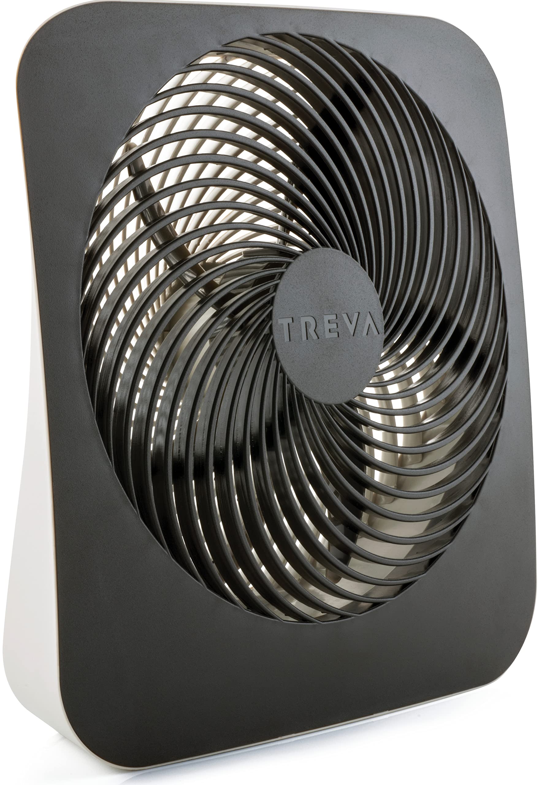 Treva 10-Inch Portable Desk Battery Fan, Powered By Battery And/Or Ac Adapter - Air Circulating With 2 Cooling Speeds, With Buil