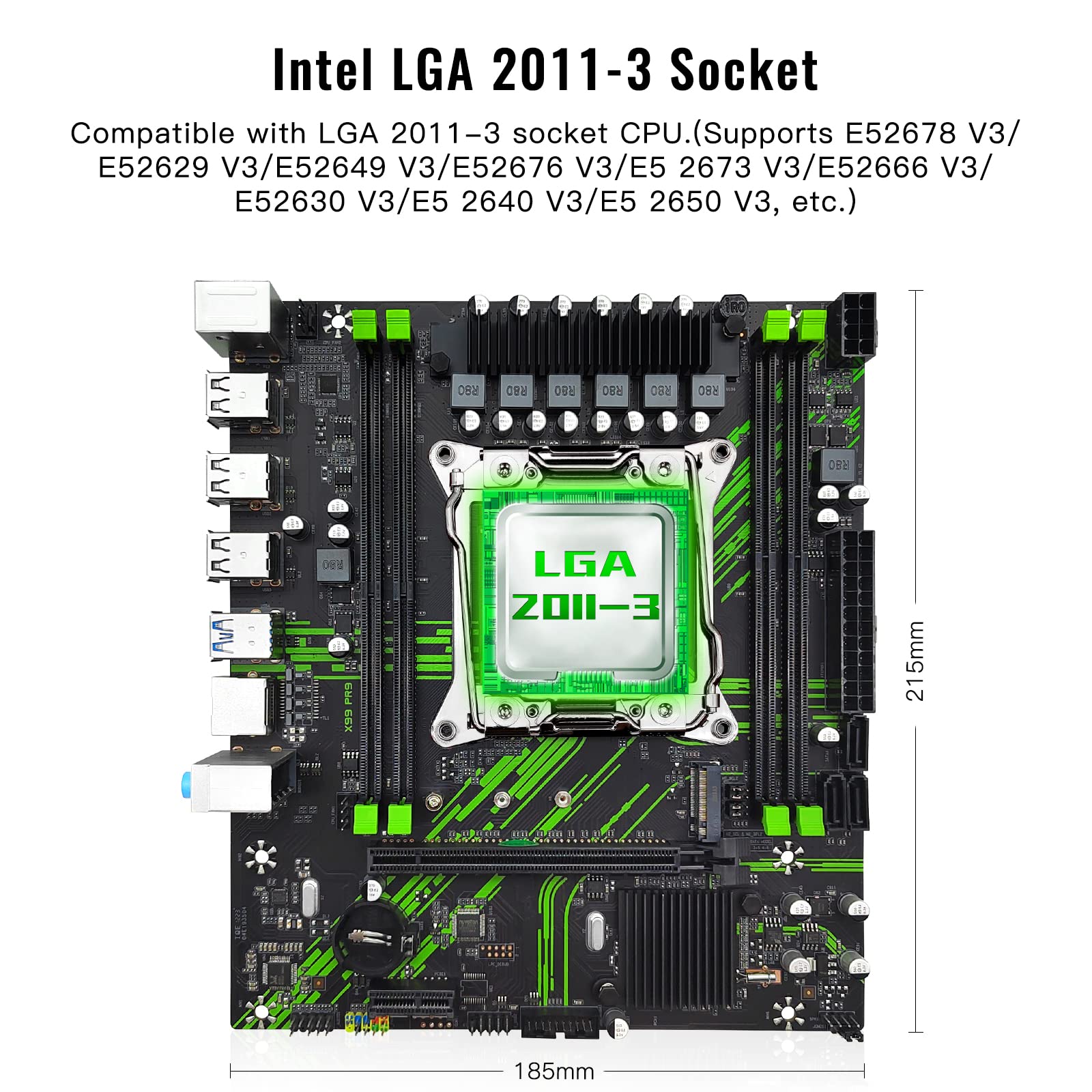 Shangzhaoyuan X99 Pr9 Motherboard And Ddr4 Ram 2133Mhz 8Gb*2, Lga 2011 3 Motherboard For Intel Xeon E5 V3 V4 Processors (Ddr4 Sl