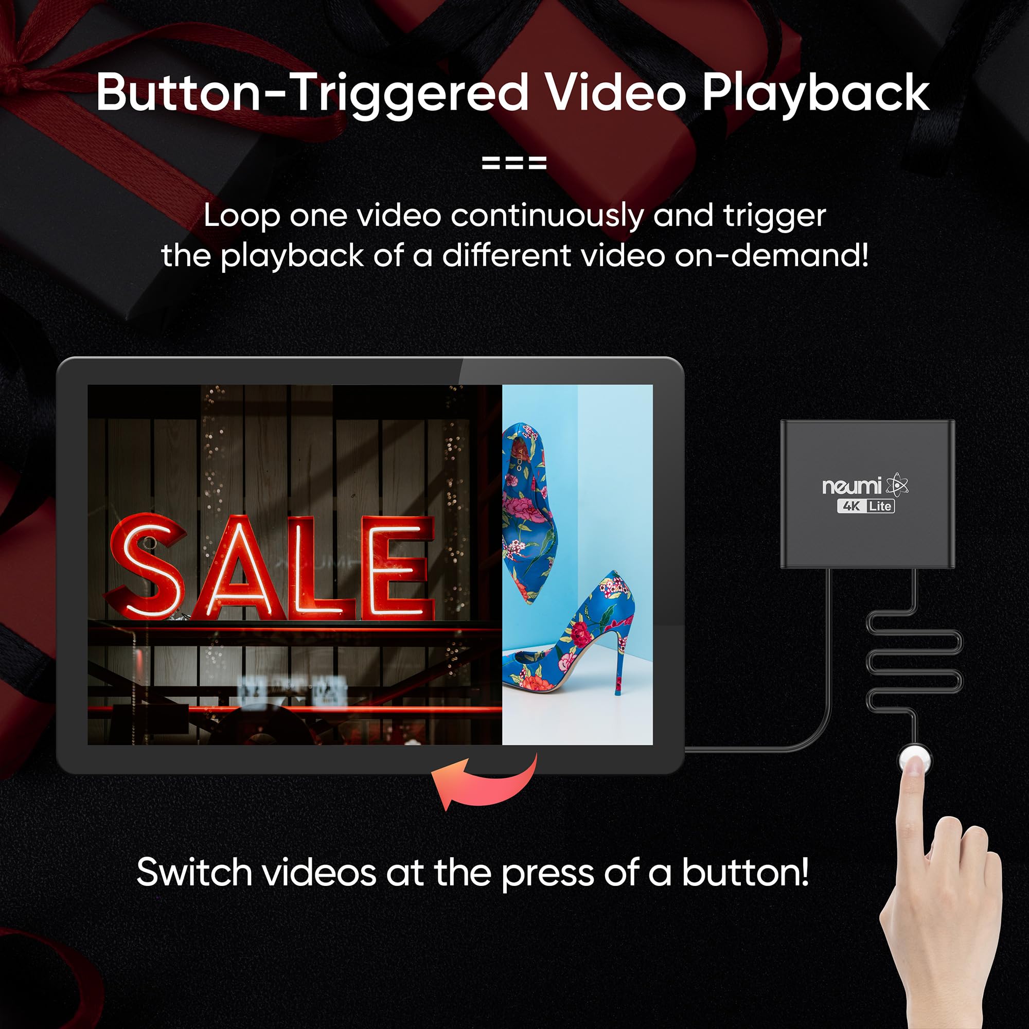 Neumitech Motion Sensor Trigger For Neumi Atom 4K Lite Digital Media Players, 9/16 Inch (14Mm) Diameter, 25Ft (7.5M) Range, 100