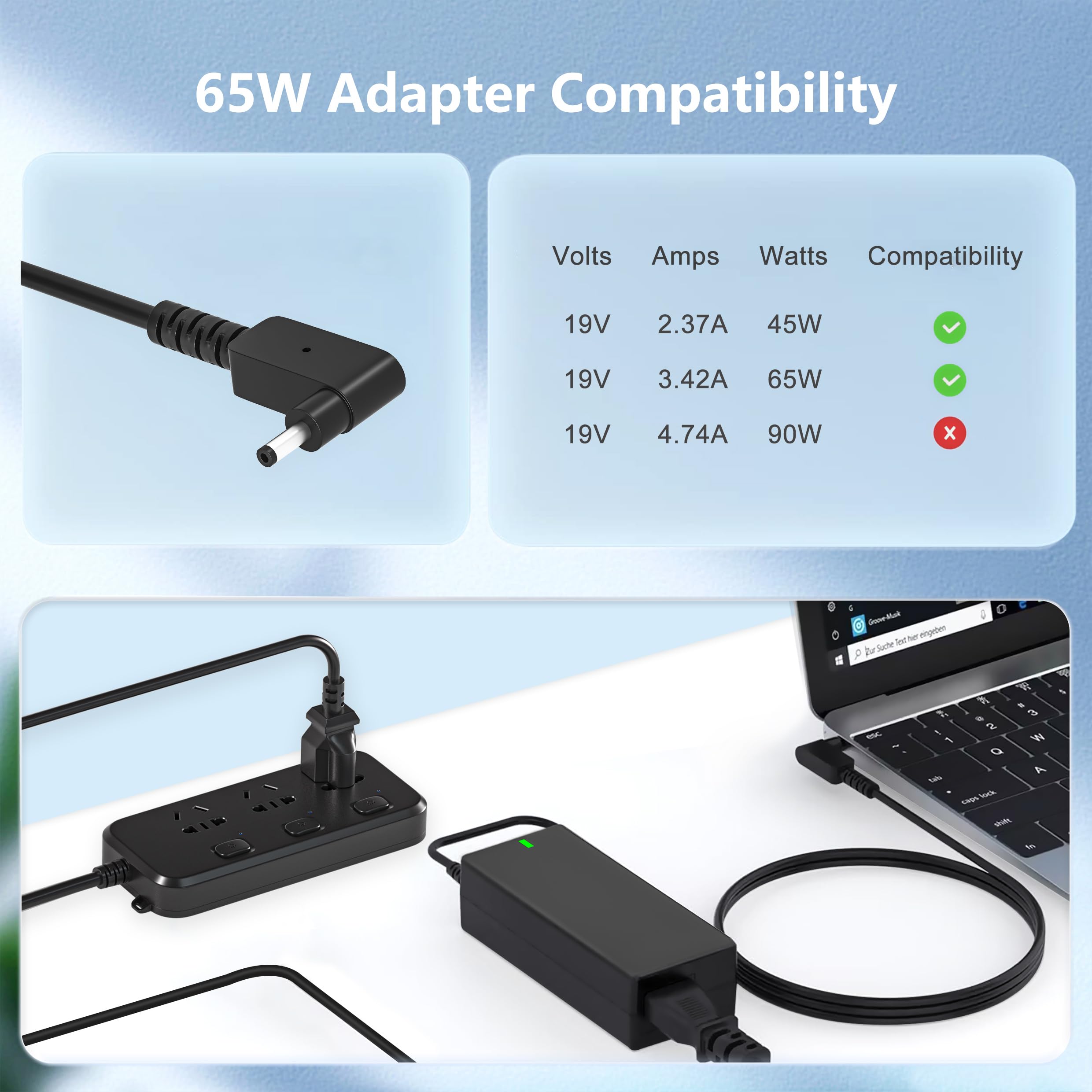 Dongni 65W 45W Charger For Acer Aspire 5 3 1 Series A515 55 A515 56 A515 54 A515 46 A515 45 A515 44 A315 23 A315 34 A315 35 A315