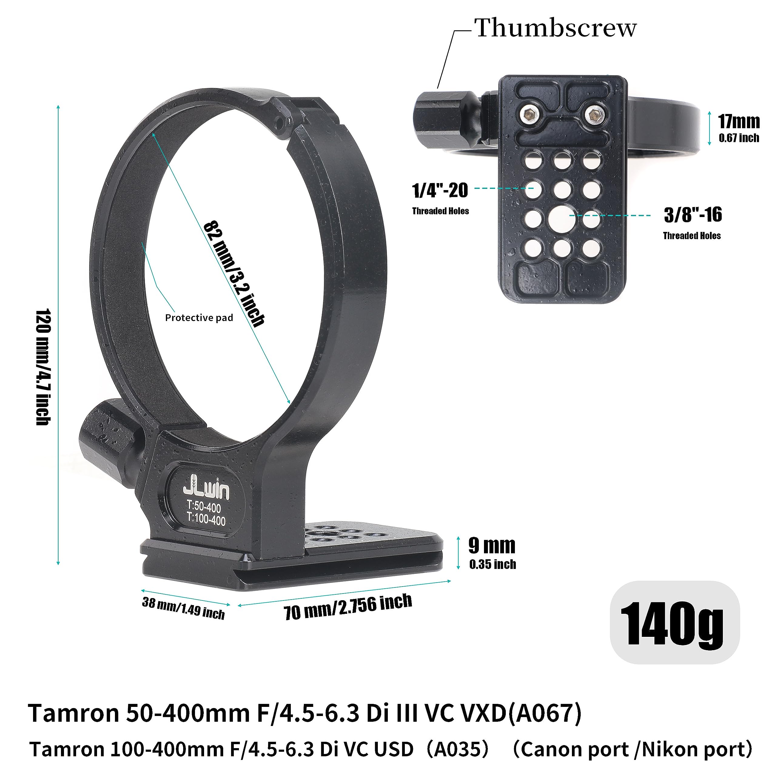 Hersmay Tripod Mount Ring For Tamron 50 400Mm F/4.5 6.3 Di Iii Vc Vxd A067 Lens Collar For Tamron 100 400Mm F/4.5 6.3 For Canon/