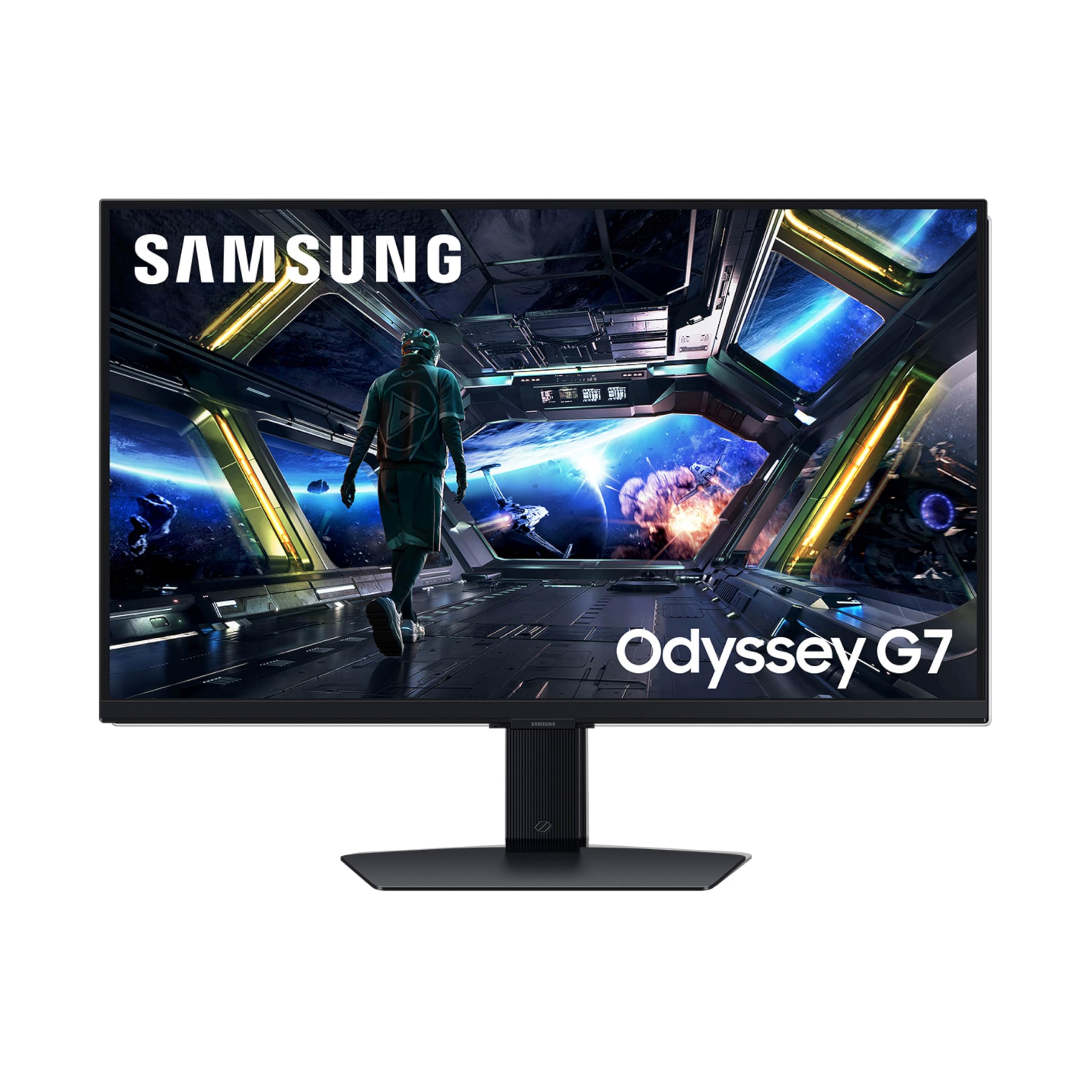 SAMSUNG 32    Odyssey G7 (G70D) 4K UHD IPS 144Hz 1ms(GtG) Smart Gaming Monitor, AMD Freesync Premium, Vivid Colors, Adjustable S