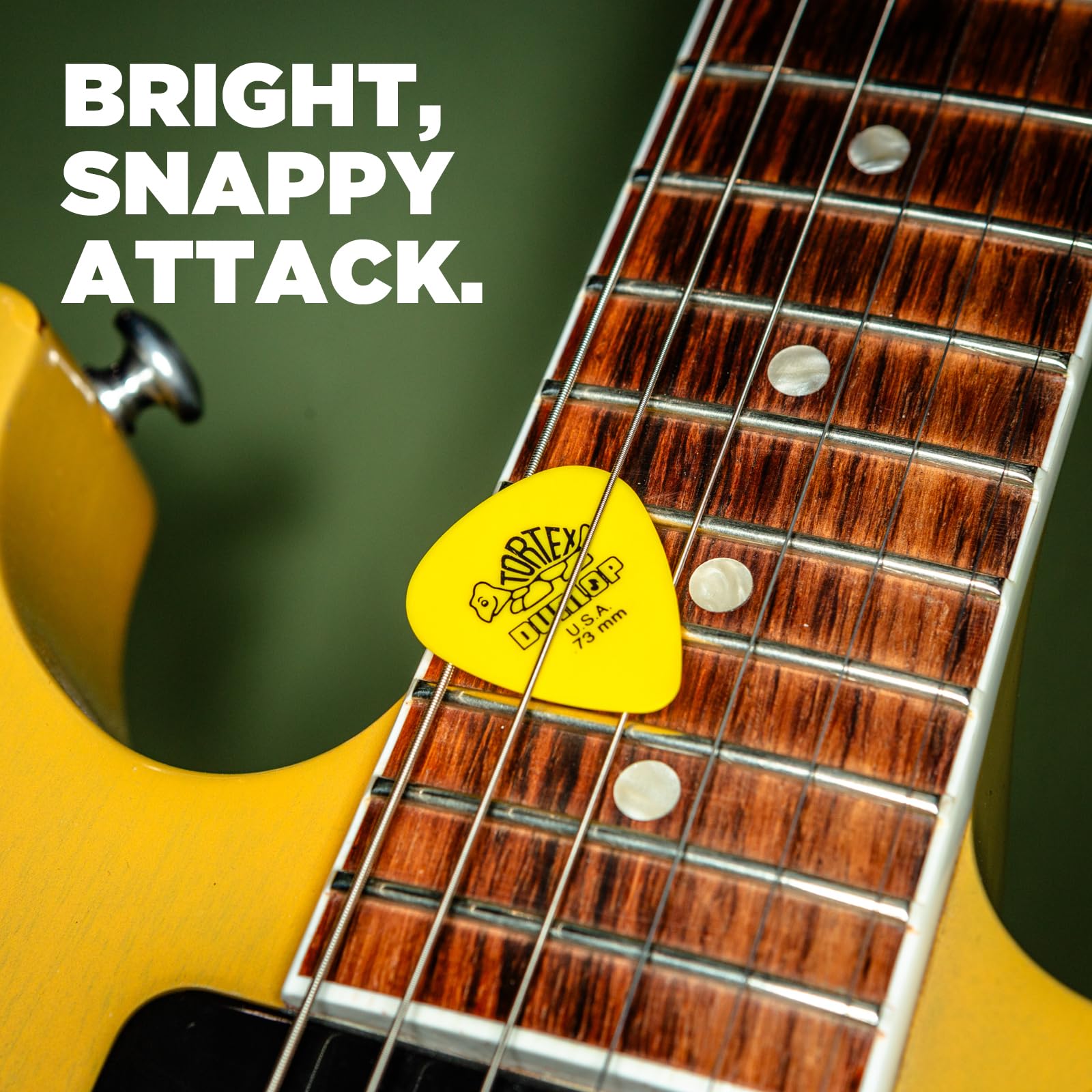 Dunlop Tortex Standard .88Mm Green Guitar Pick, 12 Pack