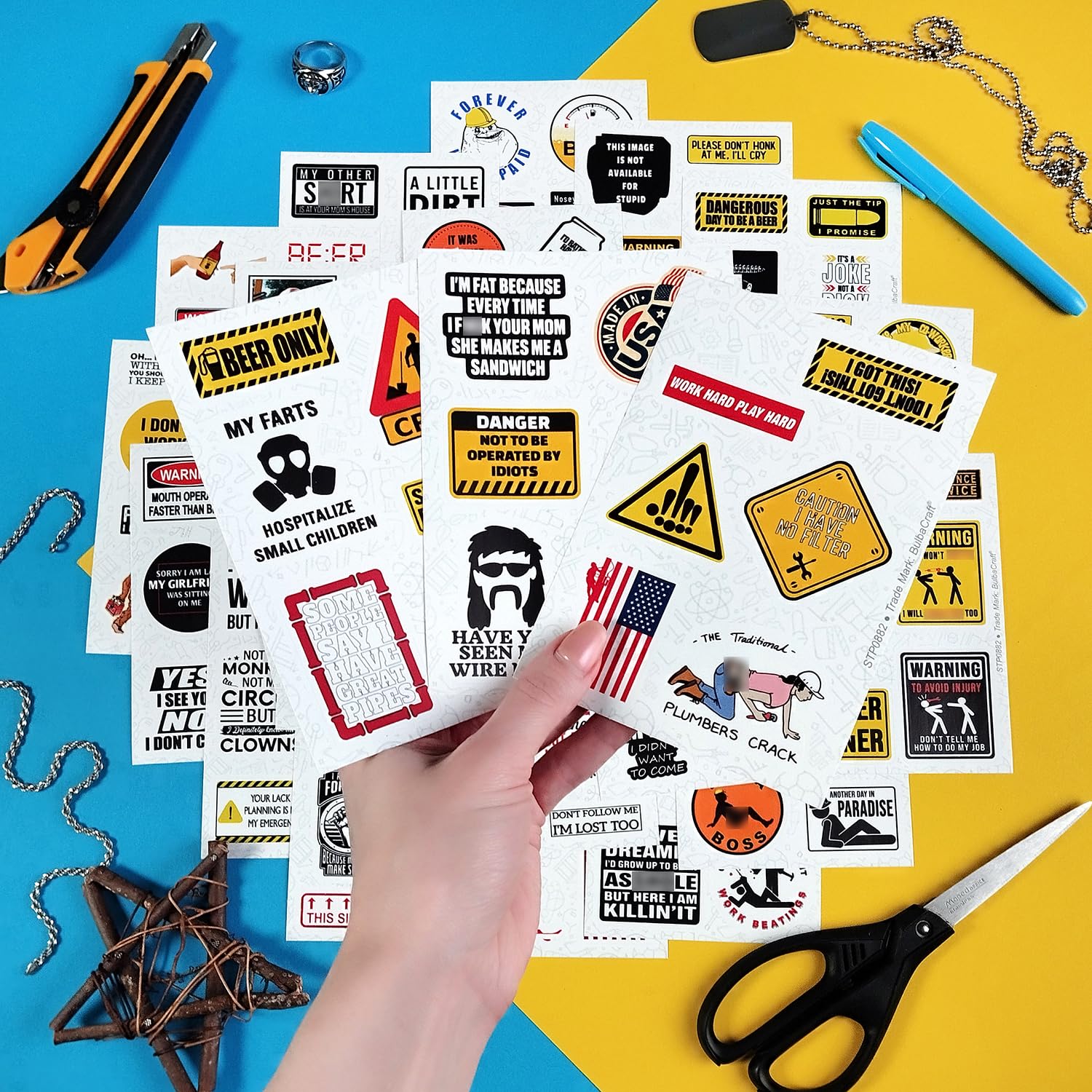 Funny Hard Hat Stickers For Men   Hardhat Stickers, Tool Box Stickers, Toolbox Accessories   Construction, Mechanic Helmet Stick