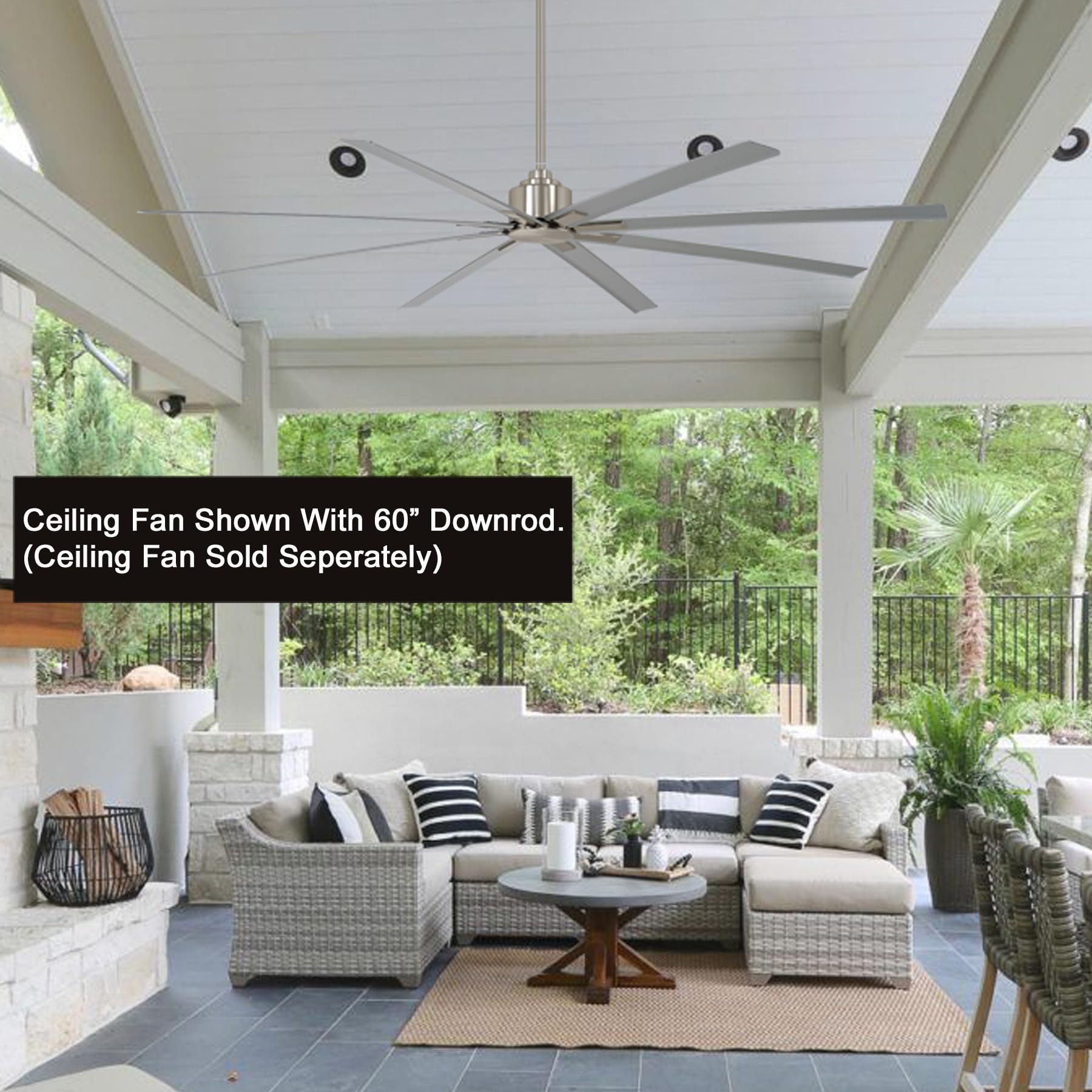 Minka-Aire 60 Inch Ceiling Fan Downrod - Brushed Nickel - Dr560-Bn