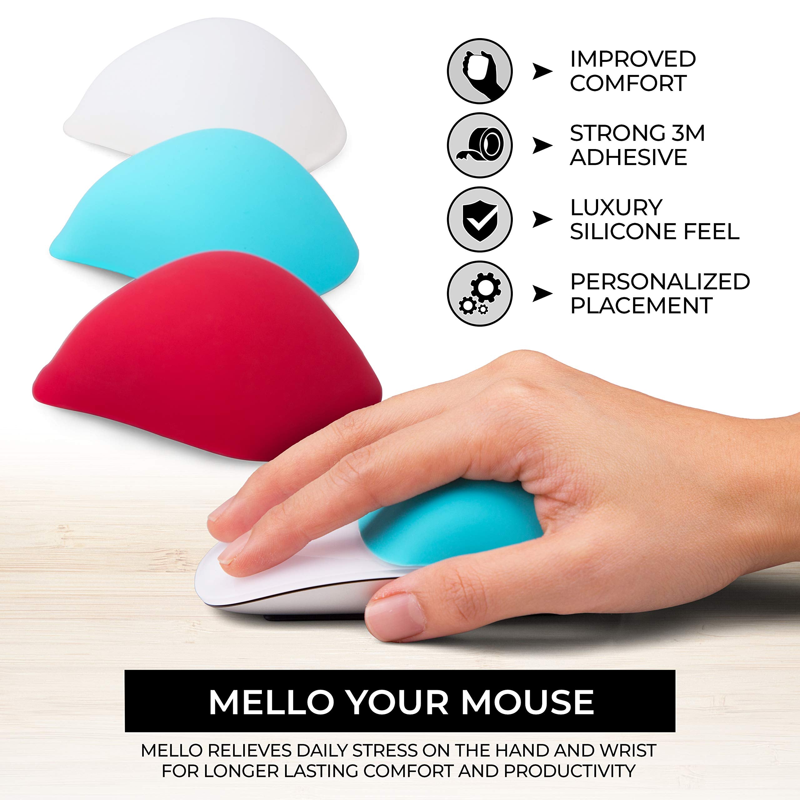 Elementing Mello Silicone Cushion Compatible With Apple Magic Mouse 1 & 2 (Tuxedo Black)