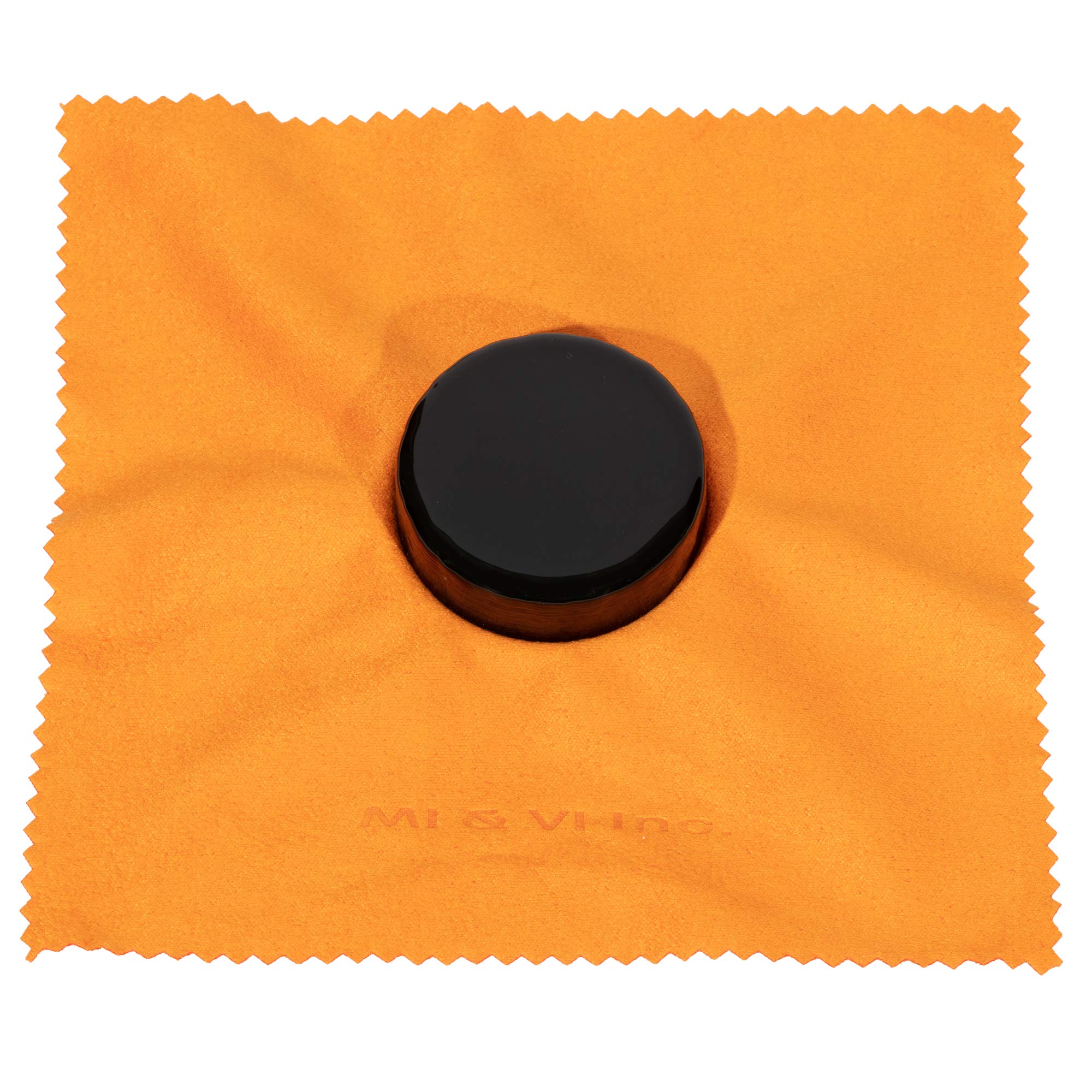 M MI & VI Premium Dark Rosin for Violin, Viola, Cello Bows - Velvet Polish Cloth, Model No. 701, Black