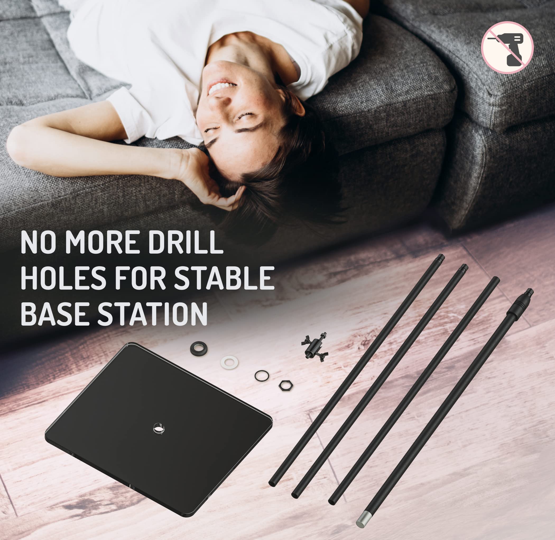 Skywin-Vr Glass Stand, Htc Vive Compatible Sensor Stand And Base Station Stand For Vive And Rift Constellation Sensors, Vr Stand