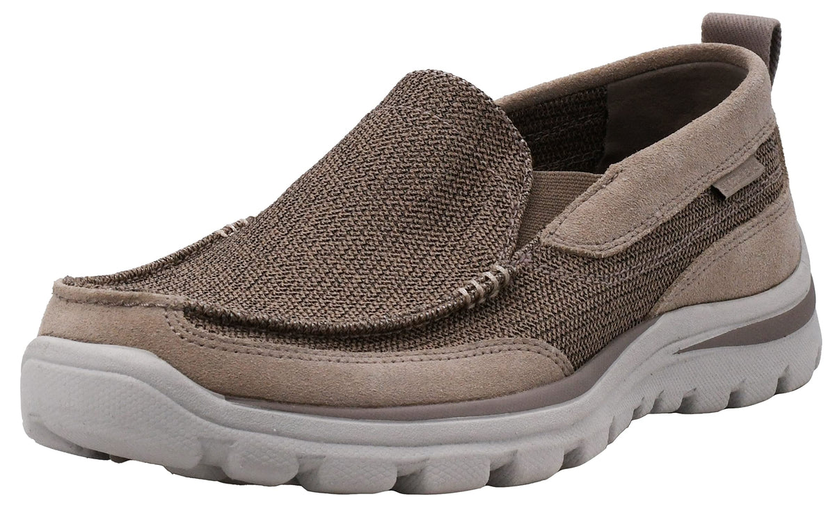 Skechers Mens Superior Wilford Sneaker, Stone, 9 W Us