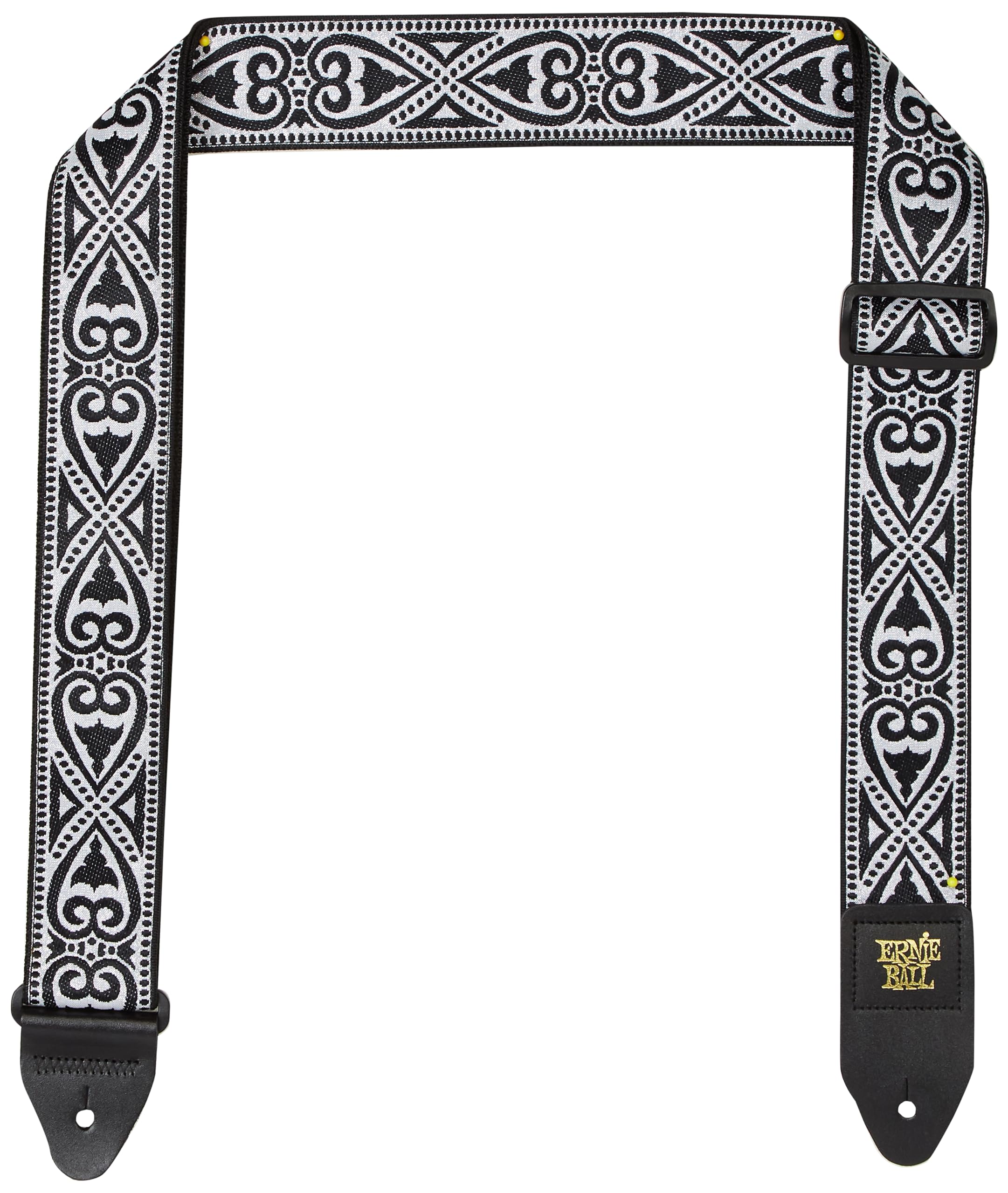 Ernie Ball Jacquard Guitar Strap, Black Heart (P05345)