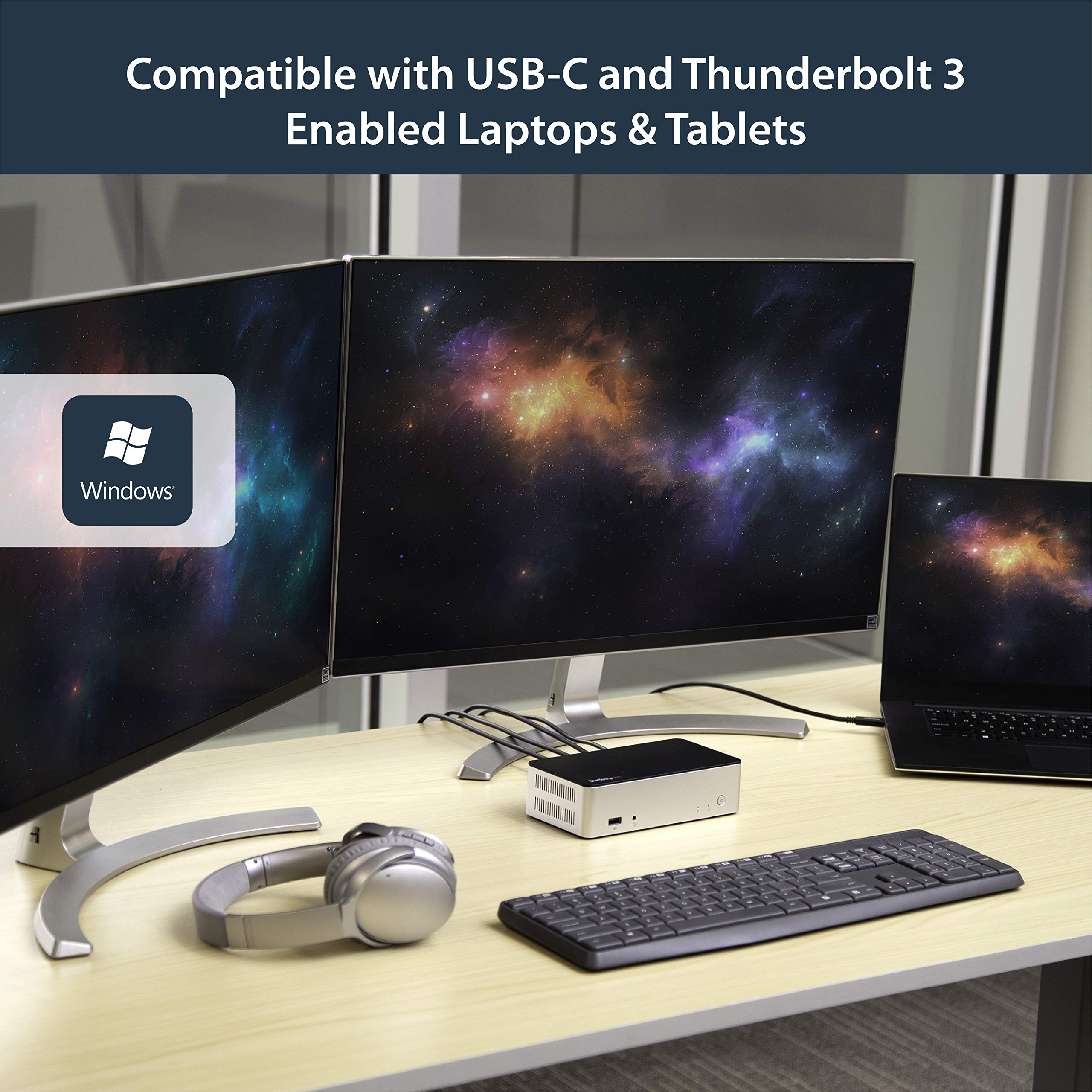 Startech.Com Dual Monitor Usb C Dock   4K   Dual Displayport   2.5In Ssd / Hdd Bay   With Power Delivery   Laptop Docking Statio