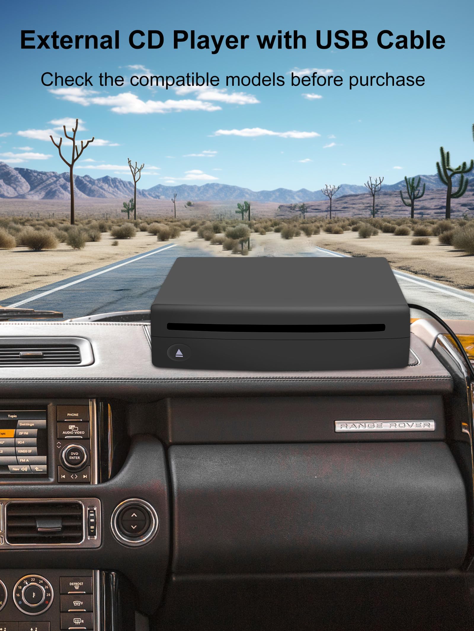 External Usb Cd Player For Car, Homlab Portable Plugs In Cd Player With Extra Usb Cable, For Car Without Cd Player, Laptop, Tv,