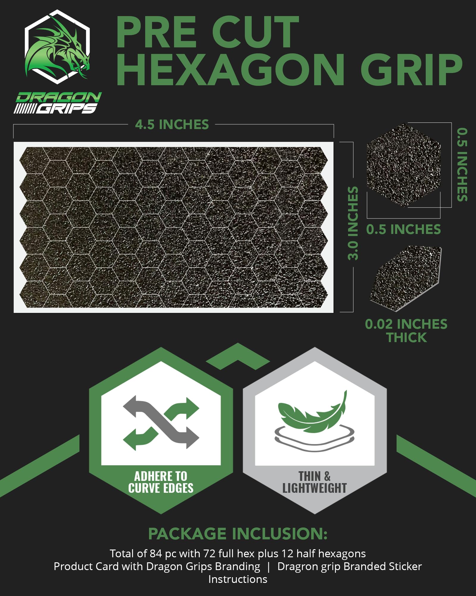 Dragon Grips 5/8'' Black Rubberized Grip Tape, 84 Pcs Rubber Grip Tape For Iphone Grip Tape, Mouse Grip Tape, Cell Phone Grip Ta