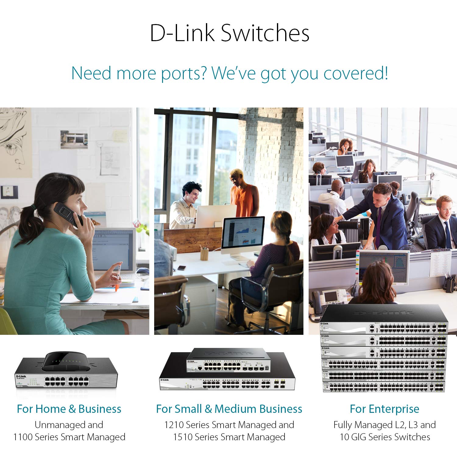 D Link Ethernet Switch, 8 Port Gigabit Plug N Play Compact Design Fanless Desktop (Dgs 1008G), Black
