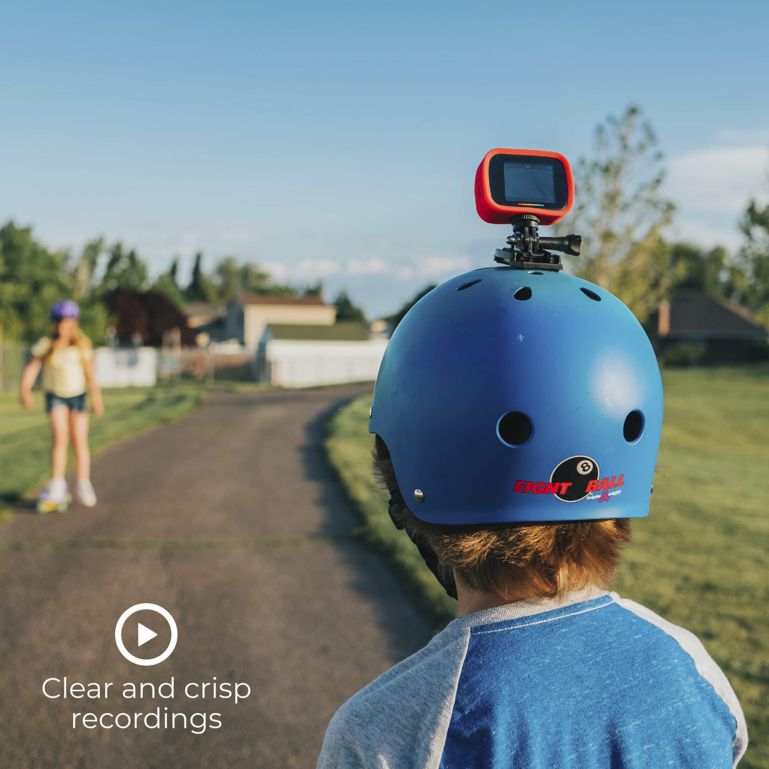 Polaroid Sport Action Camera 720P 12.1Mp, Waterproof Camcorder Video Camera With Built In Rechargeable Battery And Mounting Acce