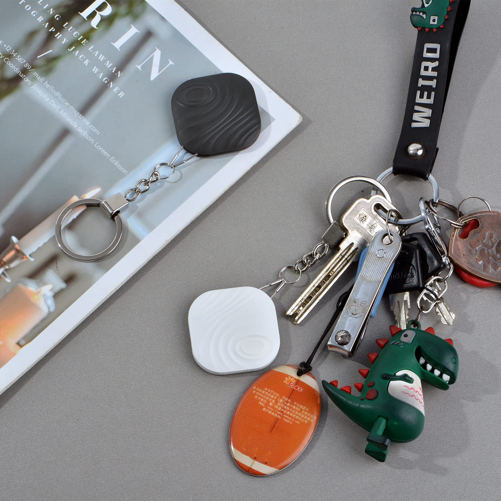 Nutale Key Finder, Bluetooth Tracker Item Locator With Key Chain For Keys Pet Wallets Or Backpacks And Tablets, Batteries Includ