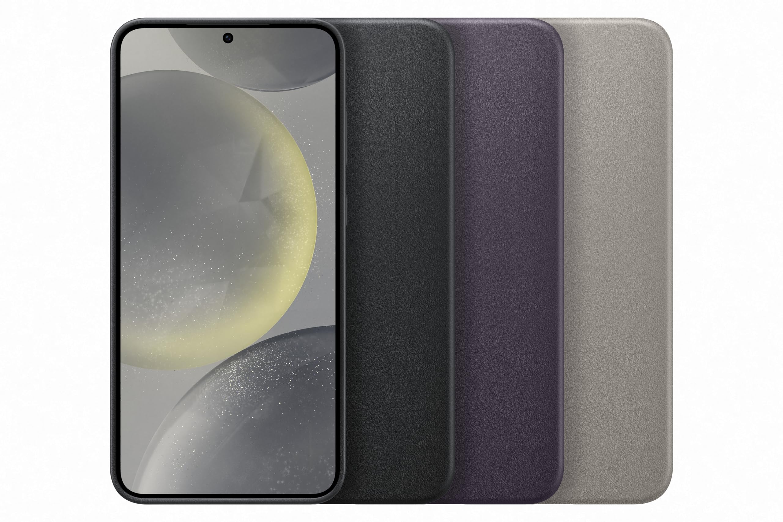 Samsung Galaxy Official S24+ Vegan Leather Case, Dark Violet