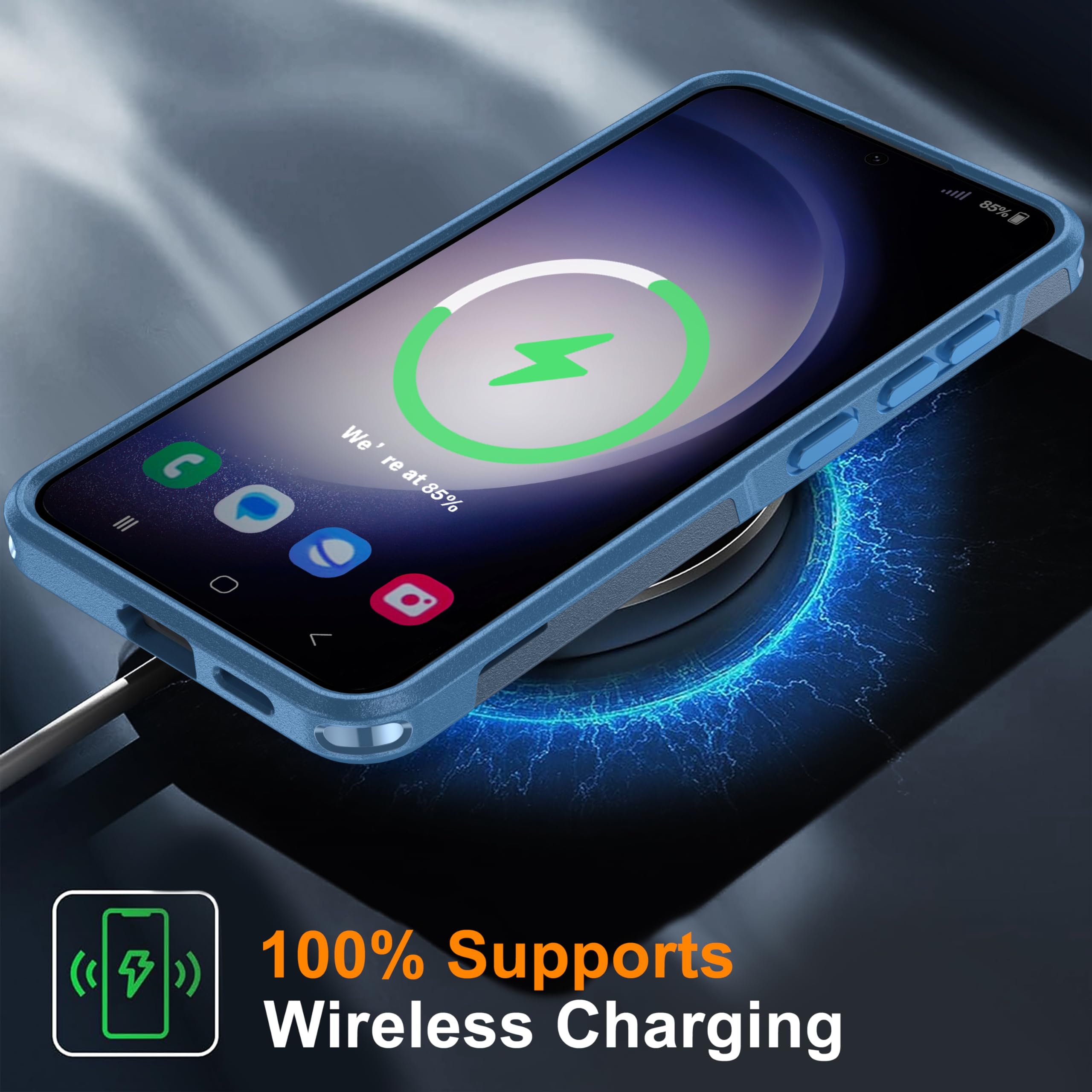 Oneagle For Samsung Galaxy S24 Case,Galaxy S24 Phone Case Upgraded[15 Ft Drop Protection][Supports Wireless Charging]Anti Slip A