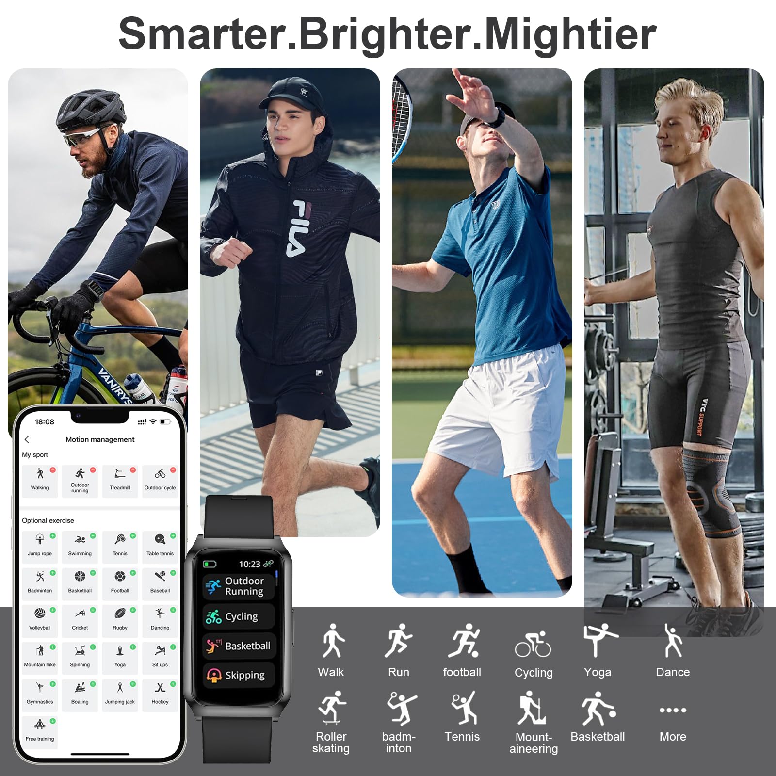 Gadixy Smart Watches For Women Men Fitness Tracker With Blood Oxygen/Heart Rate/Step Counter/Calories,Aluminium Case,Activity Tr