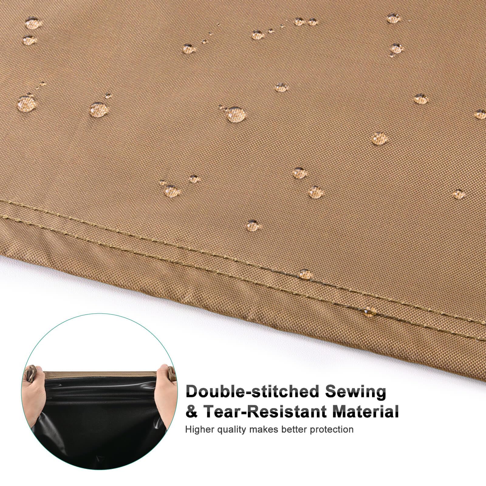 Brosyda Central Large Air Conditioner Cover For Outside Units, Waterproof & Windproof Outdoor Ac Units Cover Brown (36''X36''X39