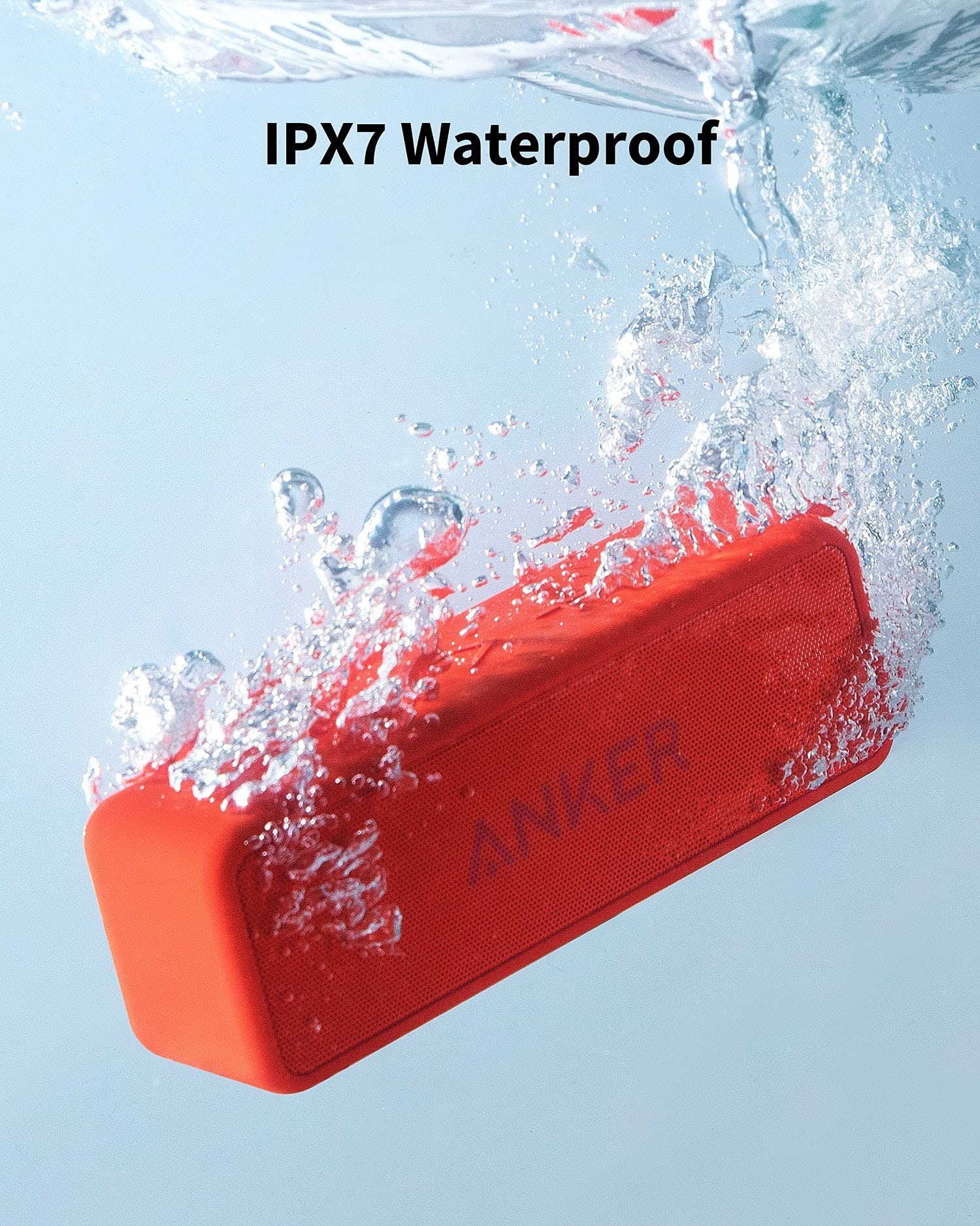 Anker Soundcore 2 Portable Bluetooth Speaker, Wireless, Enhanced Bass, 24 Hour Playtime, 66Ft Range, Ipx7 Water Resistant, Built