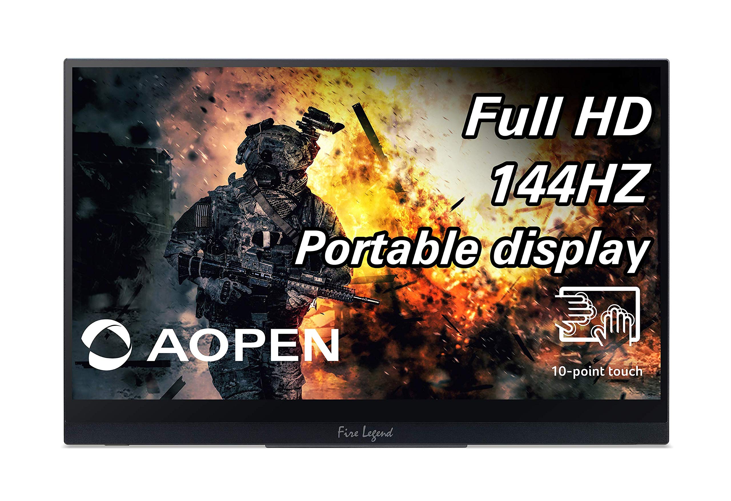 AOPEN by Acer Portable Monitor 16PG7QT Pbmiuuzx 15.6-inch Full HD (1920 x 1080) IPS Touch Monitor, 144Hz Refresh Rate and Adapti
