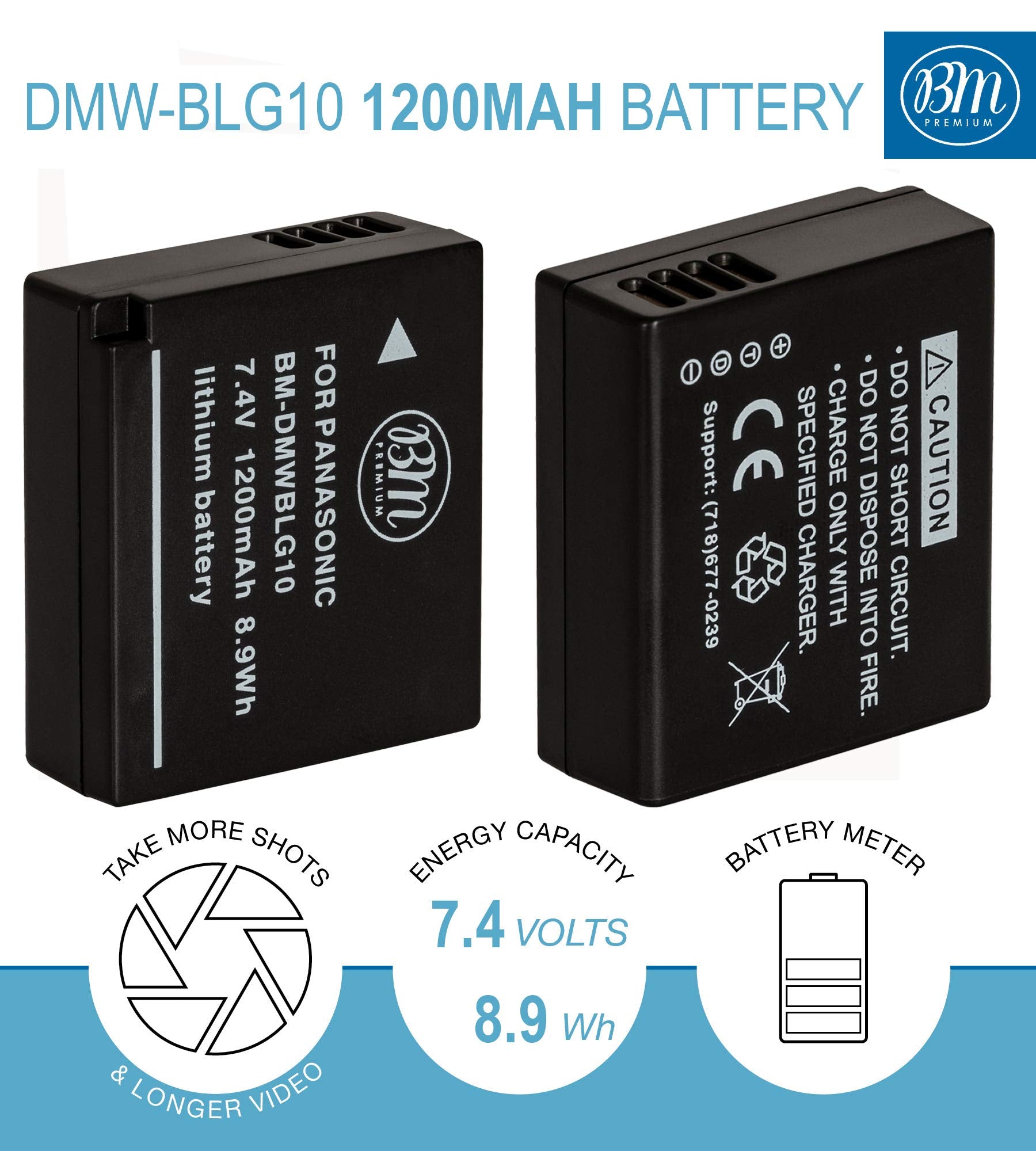 BM 2 Pack DMW BLG10 Batteries and Dual Battery Charger for Panasonic Lumix DC G100 DC ZS80 ZS99 DC GX9 DC LX100 II DC ZS200 DC ZS70 DMC GX80 DMC GX85 DMC ZS60 ZS100 DMC GF6 DMC GX7K DMC LX100 Cameras