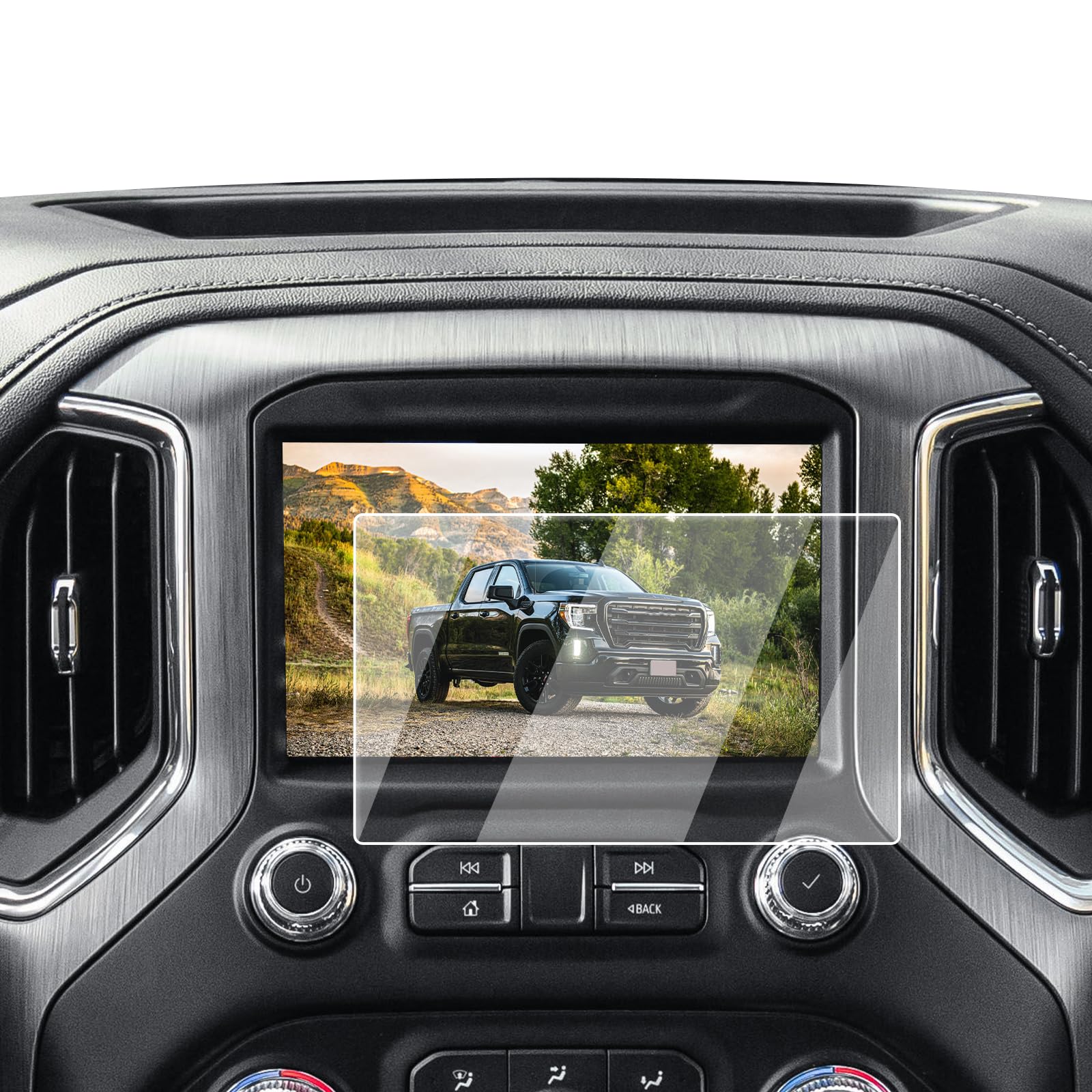 Ecozen Screen Protector Compatible With Gmc Sierra 1500 2019 2022, 8 Inch Tempered Glass Screen Protector Sierra 1500/2022 Gmc T