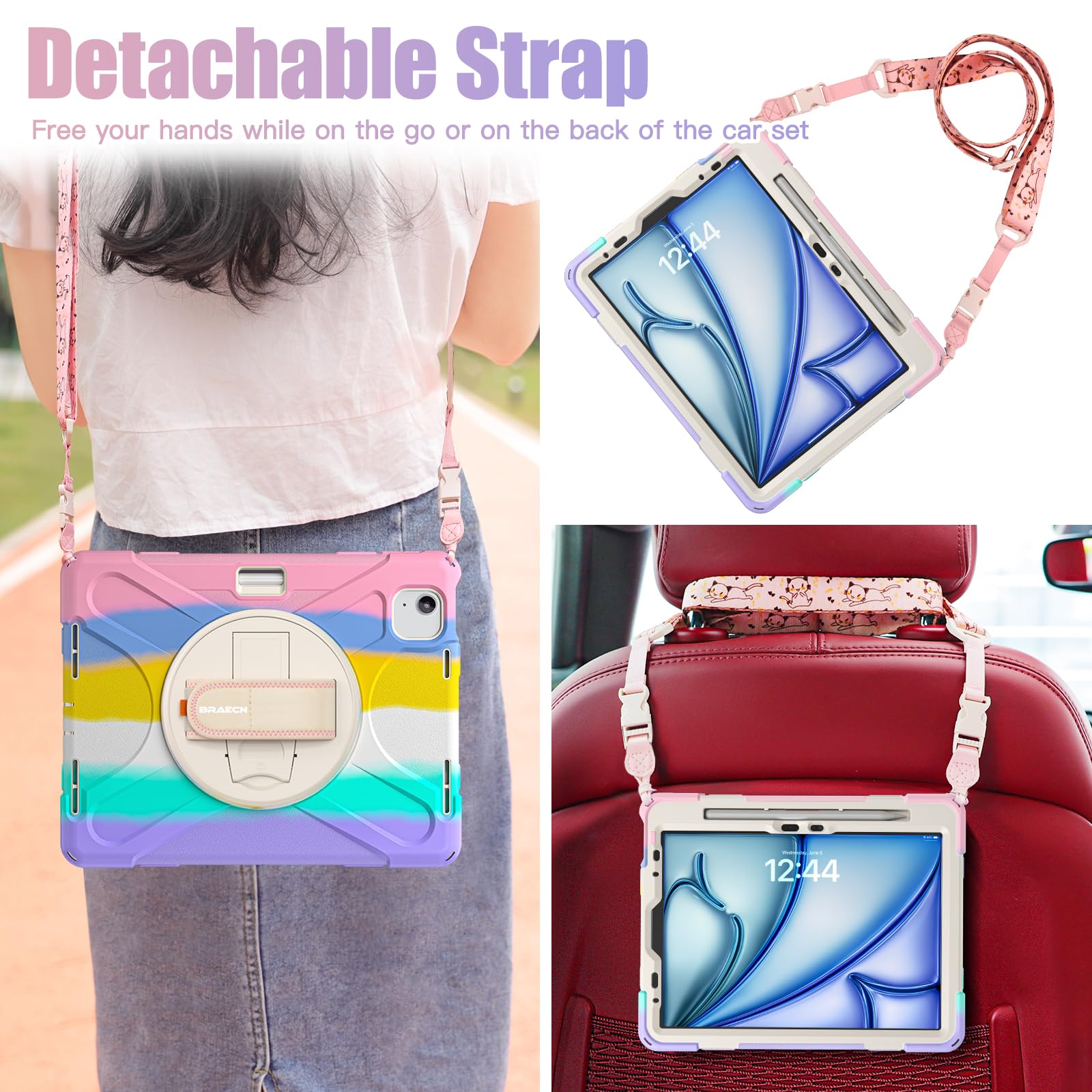 Braecnstock Kids Case For Apple Ipad Air 11 Inch 2024 6Th Gen Ipad Pro 11 4Th 3Rd 2Nd 1St Gen Ipad Air 5Th 4Th Gen 10.9'' Shockp