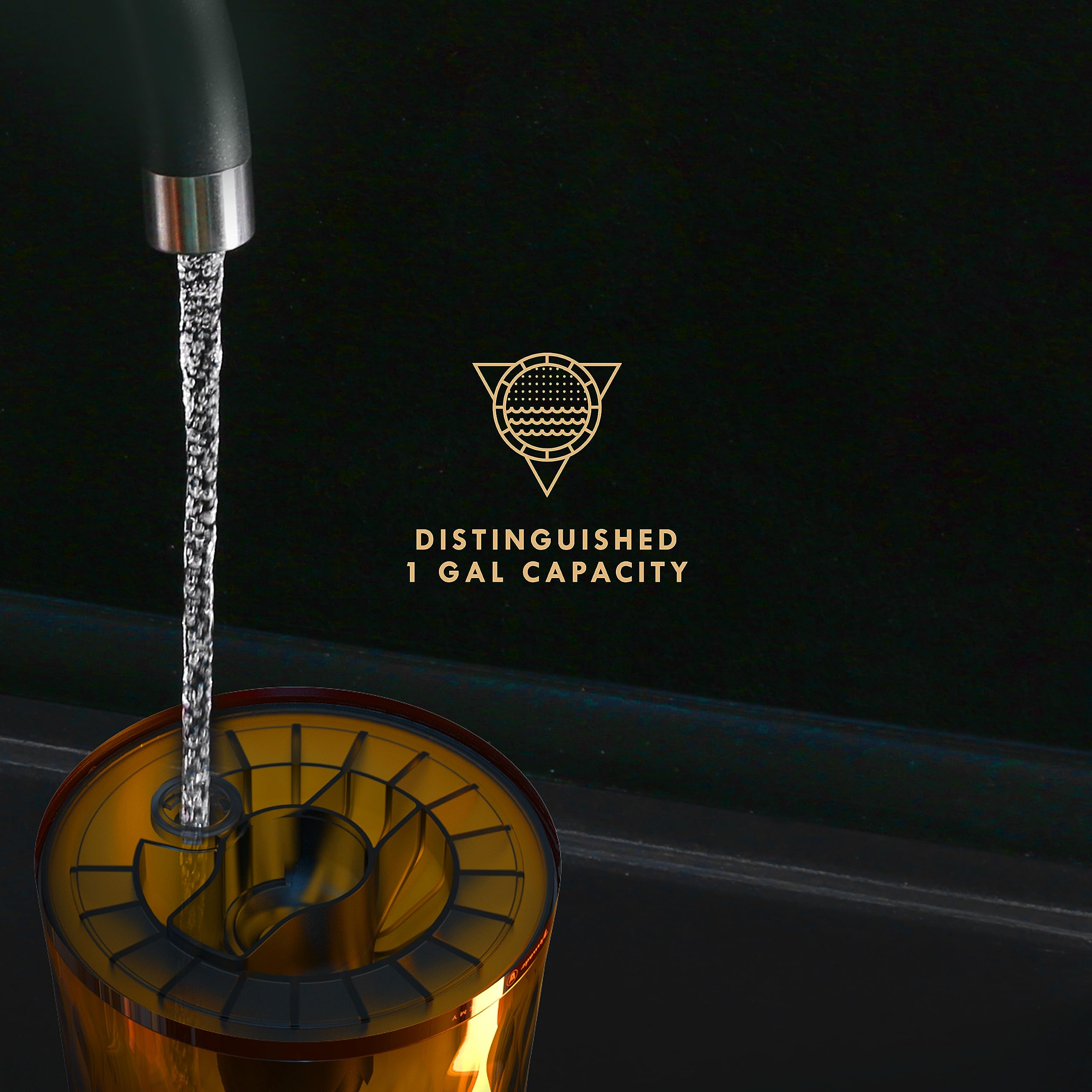 Vornado Lucerna 2 Alchemy Ultrasonic Humidifier With Ambient Light, 1 Gallon Capacity, 24 Hour Runtime, Modern Luxury Design, Au