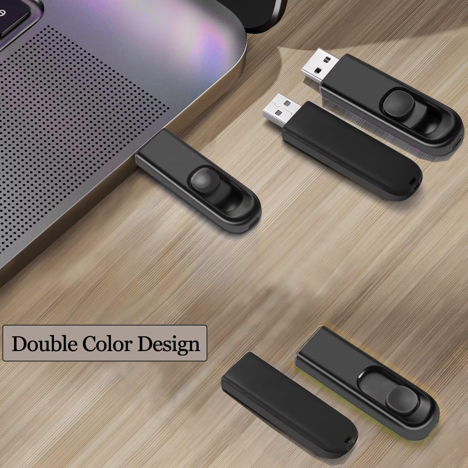 Makactua 2 Pack 32Gb Usb Flash Drive, Usb 2.0 Memory Stick Thumb Drive Pen Drives Jump Drive For Data Storage Black