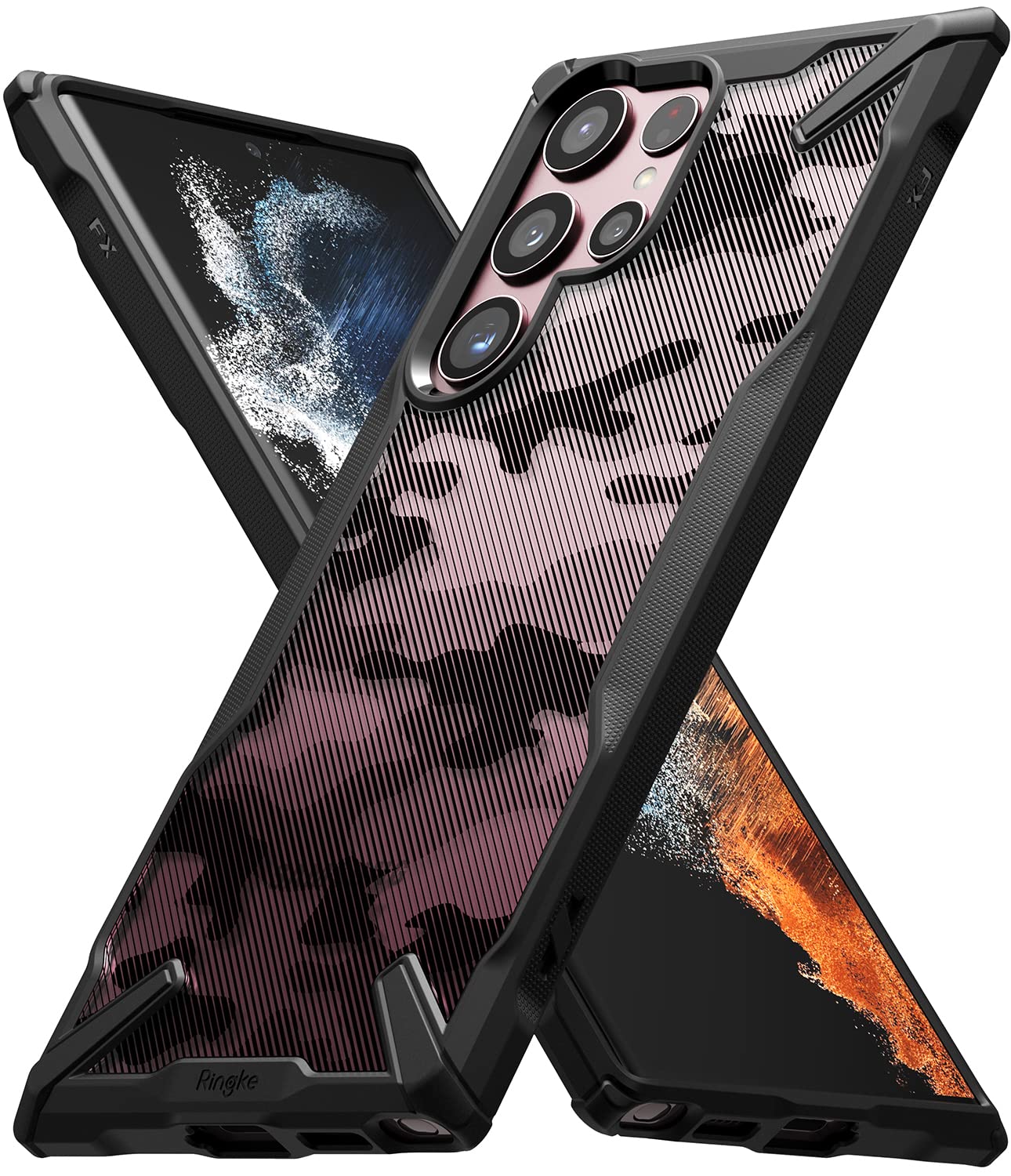 Ringke Fusion-X for Samsung Galaxy S22 Ultra Case [Precise Cutouts for Camera Lenses] Enhanced Bumper Heavy Duty Shockproof Prot