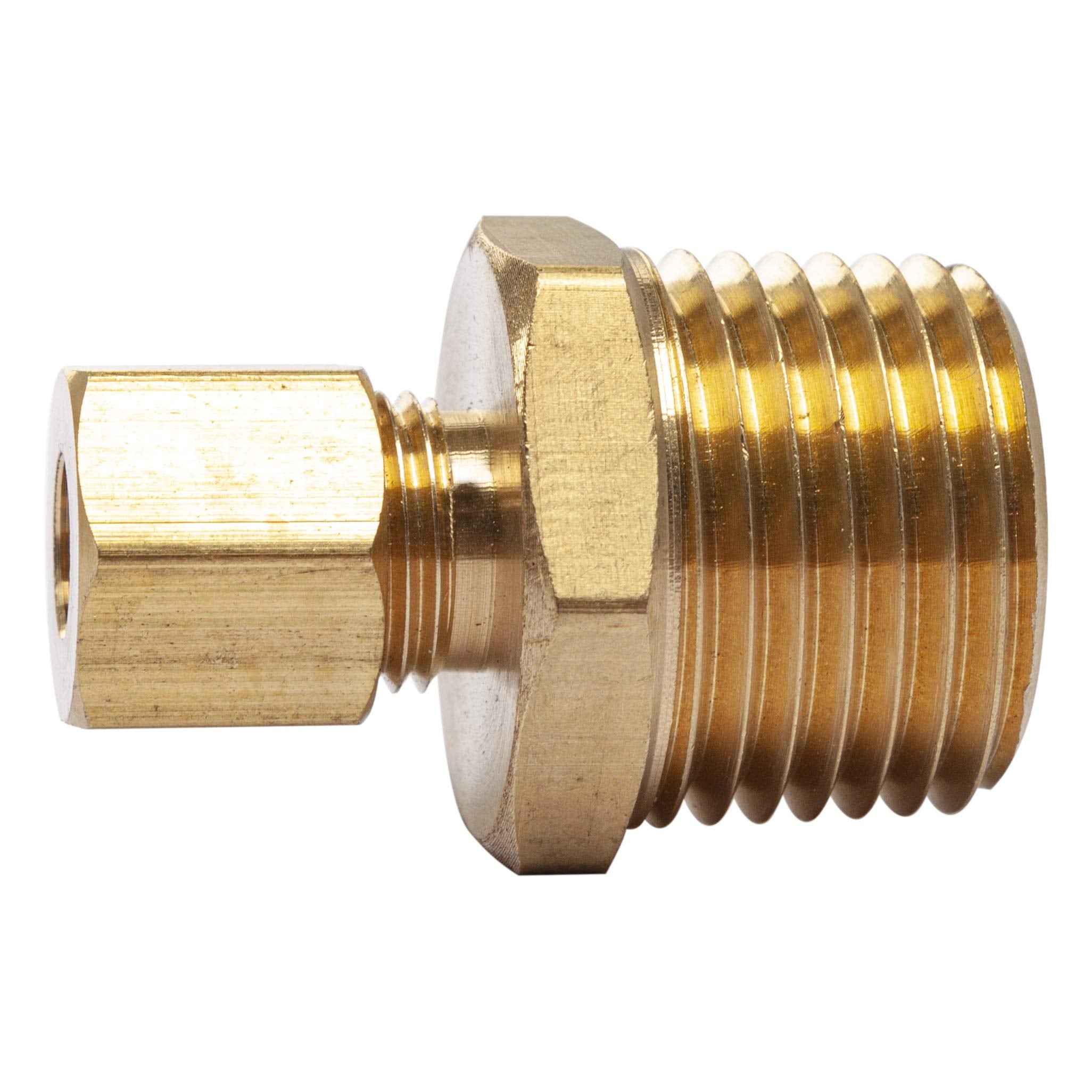 Ltwfitting Brass 1/4-Inch Od X 1/2-Inch Male Npt Compression Connector Fitting(Pack Of 5)