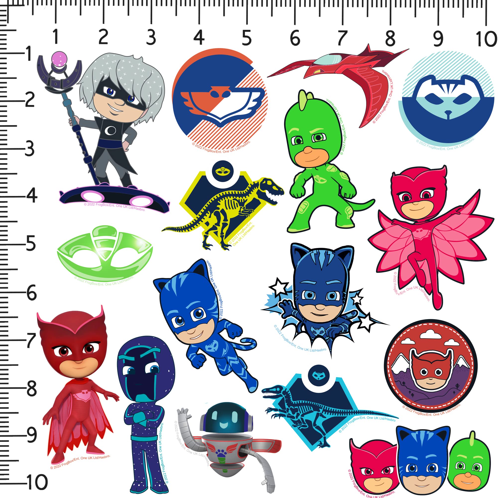 Pj Masks 50Ct Vinyl Large Deluxe Stickers Variety Pack   Laptop, Water Bottle, Scrapbooking, Tablet, Skateboard, Indoor/Outdoor