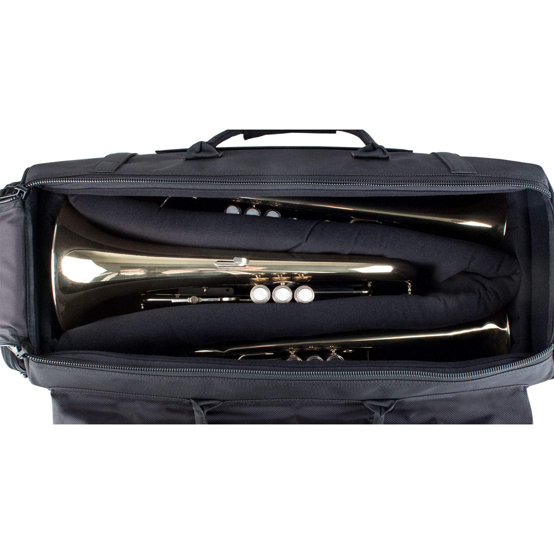 Protec Triple Horn Gig Bag With Removable Mute Storage Bag   Gold Series, Model C248