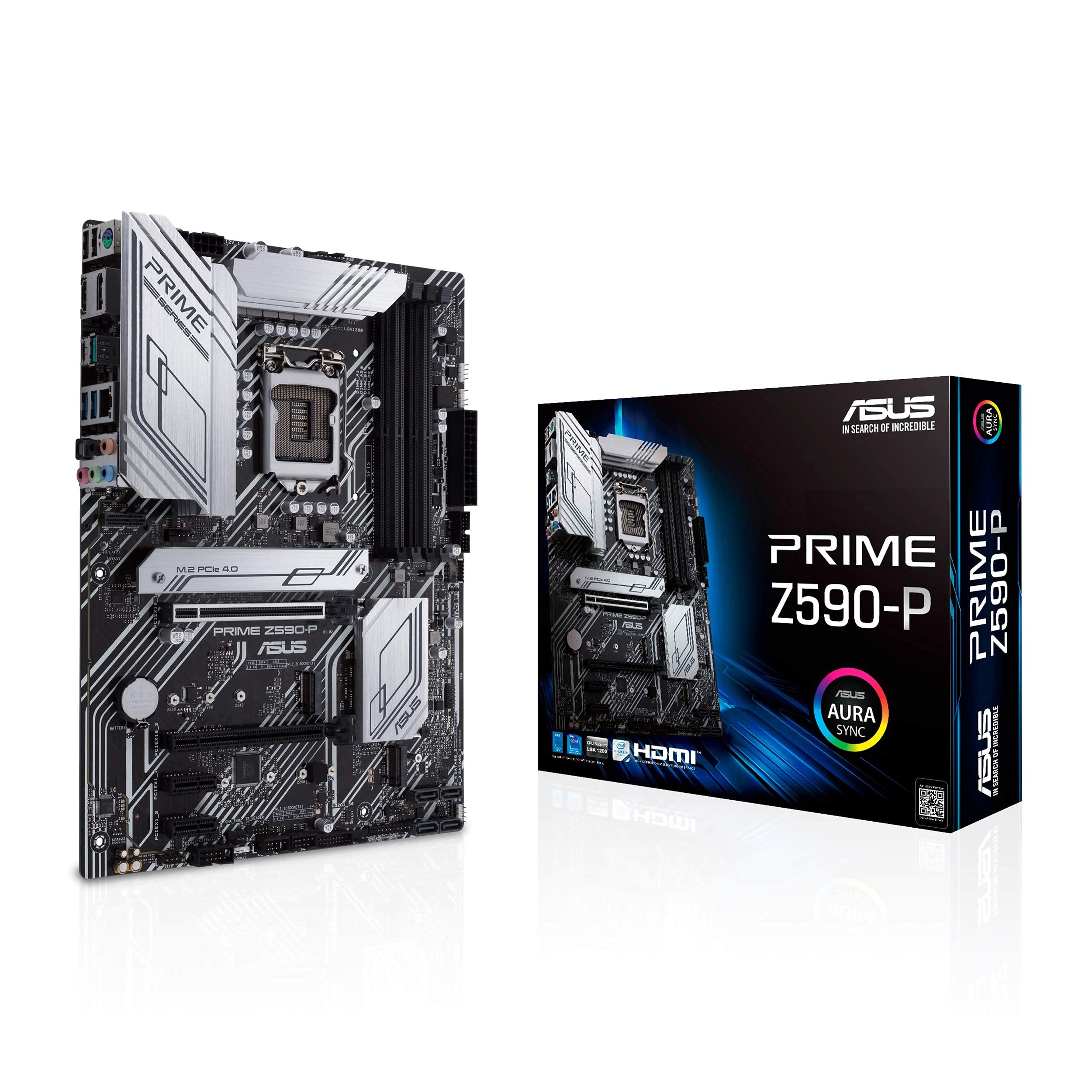 ASUS Prime Z590-P LGA 1200 (Intel 11th/10th Gen) ATX motherboard (PCIe 4.0, 10+1 Power Stages, 3X M.2, 2.5Gb LAN, front panel US