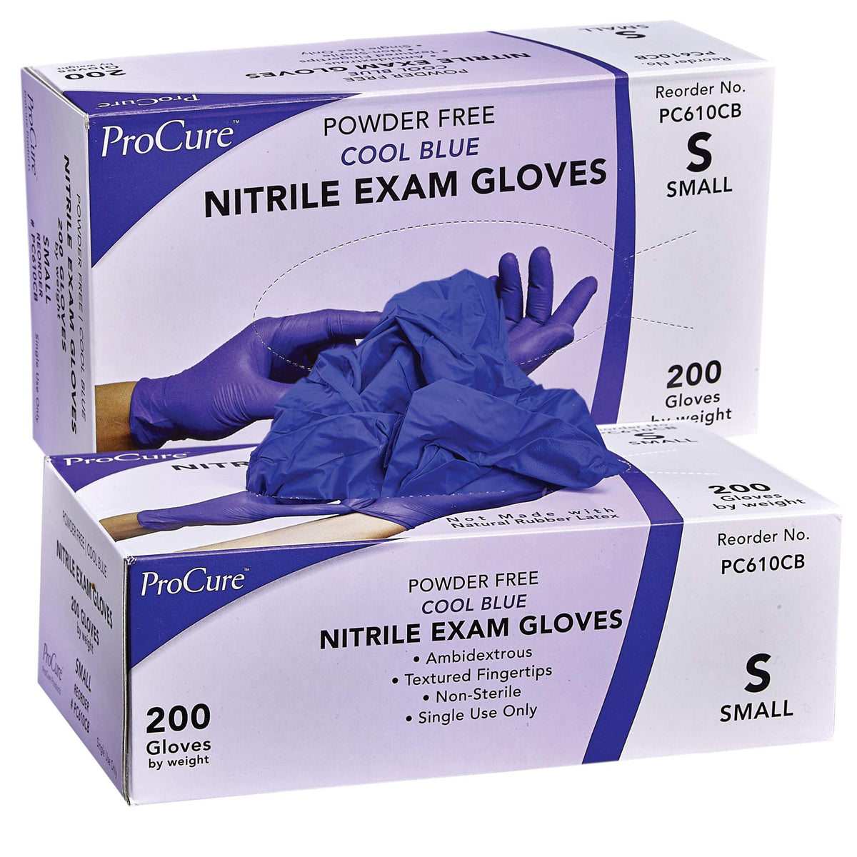 Medical Exam Disposable Nitrile Gloves Small, 400 Count   Powder Free, Rubber Latex Free, Food Safe, Surgical Grade, Ambidextrou