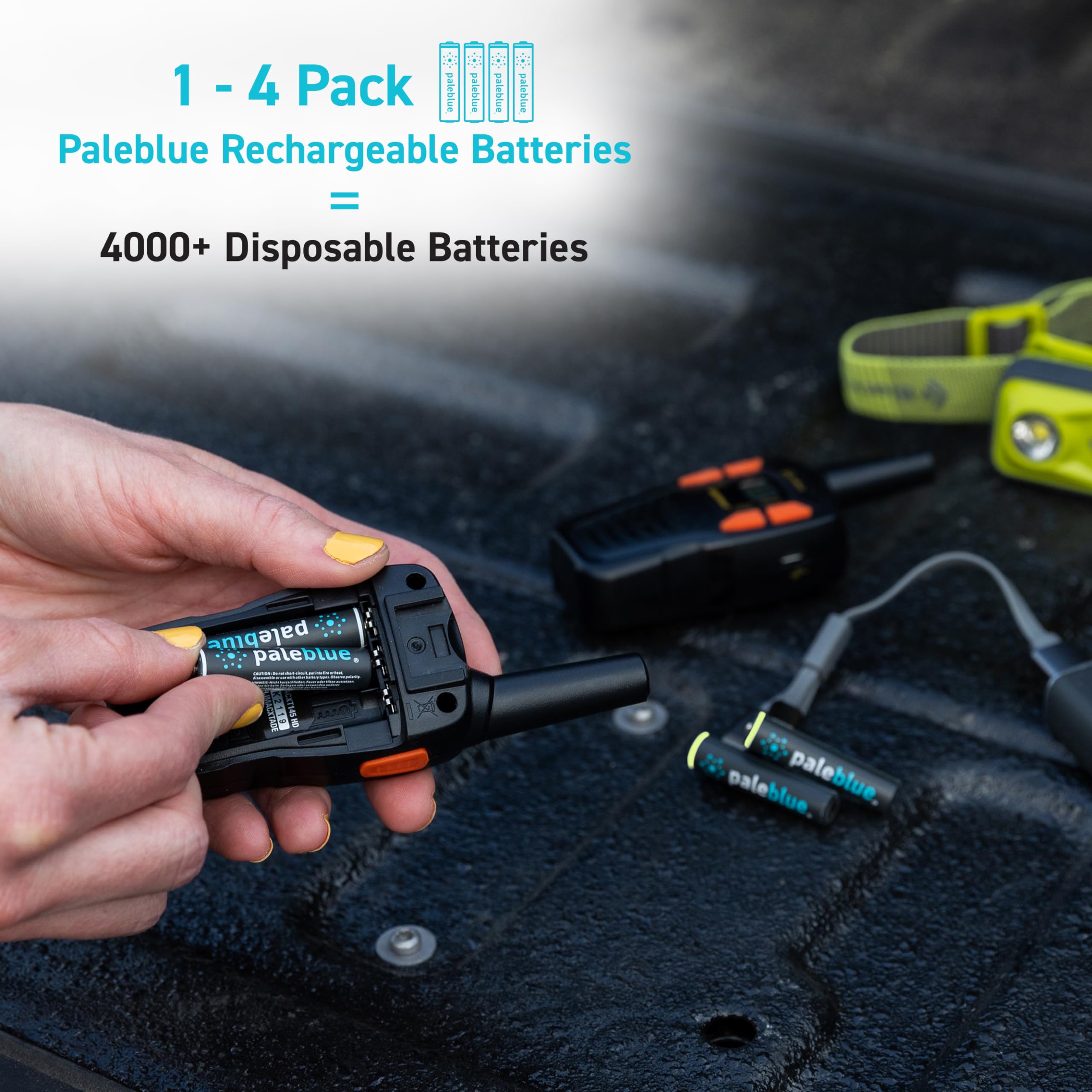 Paleblue Usb Rechargeable Aaa Lithium Batteries, 1 Hour Charge Time, Recharge Over 1000 Times, 600 Mah, 4 In 1 Usb A To Usb C Ch