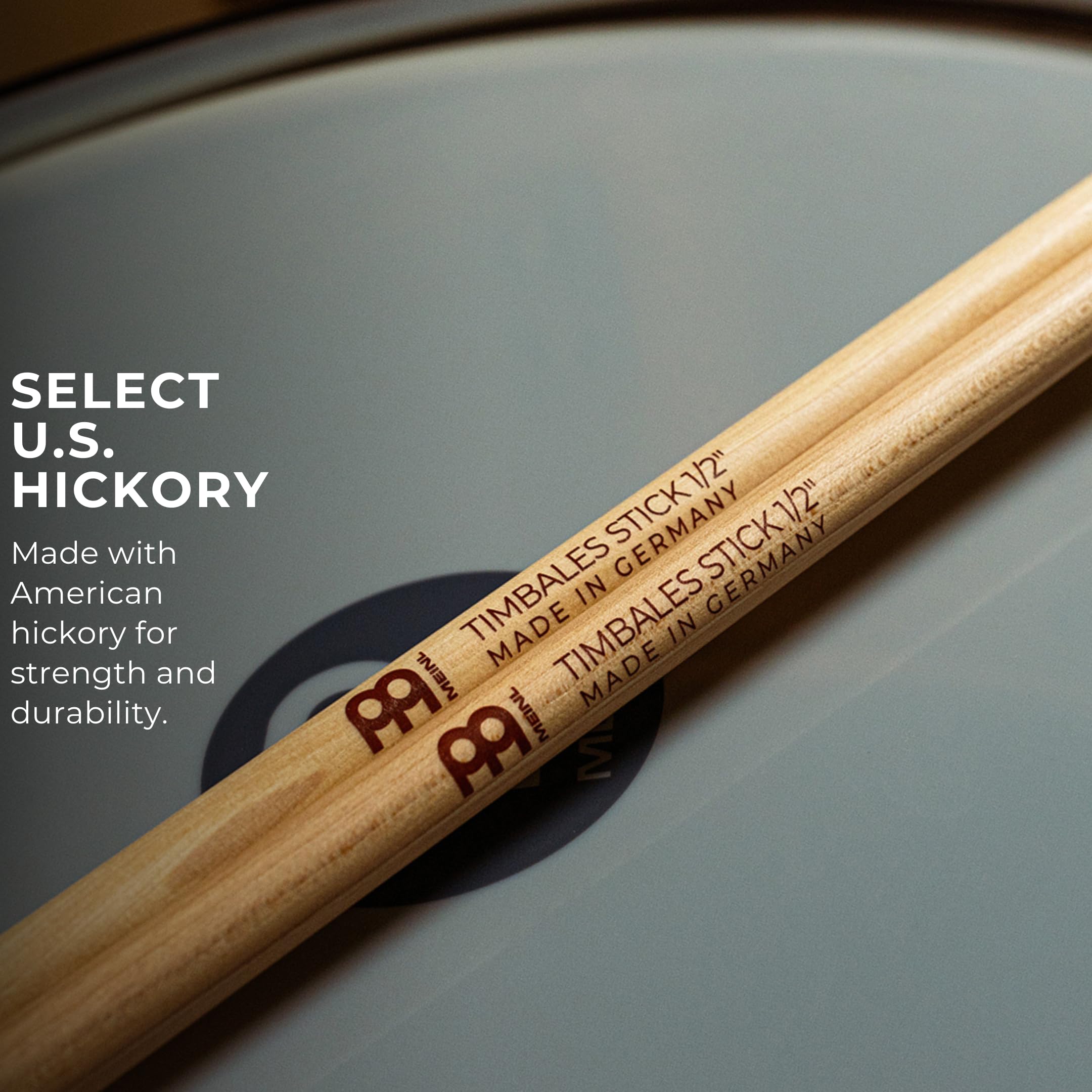 Meinl Stick & Brush Timbale Sticks, Pair, 1/2''   American Hickory Percussion Drumsticks   Made In Germany (Sb119)