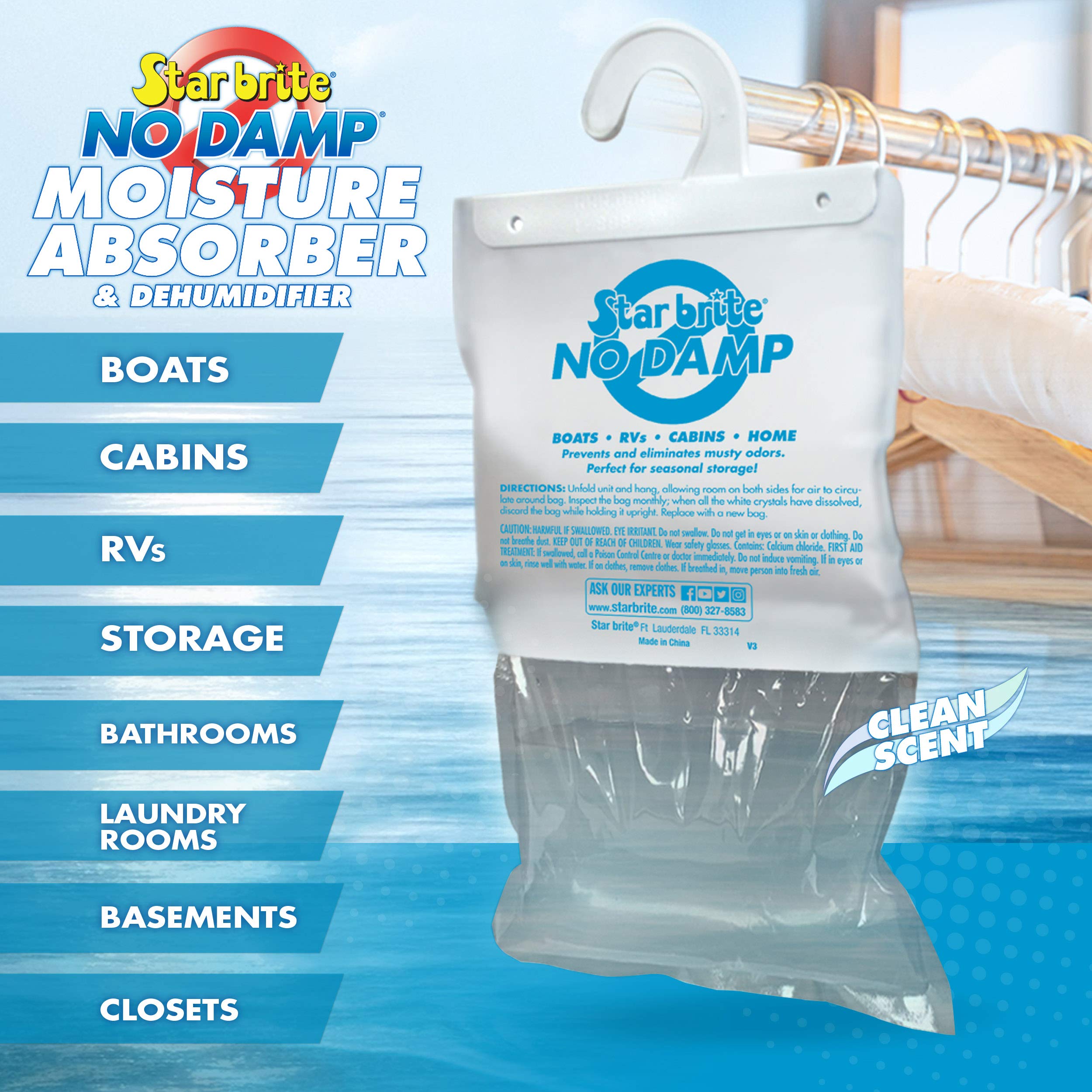 Star Brite No Damp Dehumidifier Hanging Bag   16 Oz (085470)