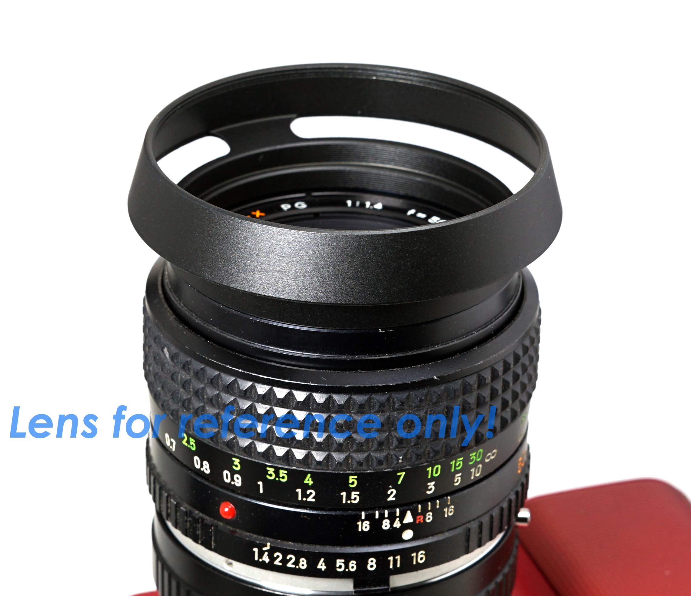 Fotasy 39Mm Metal Curved Lens Hood, 39Mm Vented Hood, 39Mm Lens Hood For Fuji Leica Leitz Panasonic Olympus Panasonic Sony Lens,